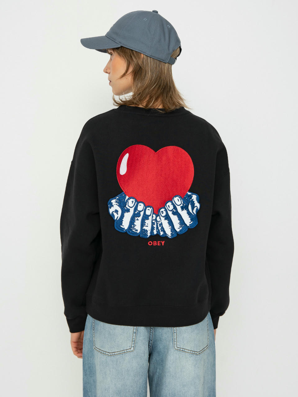 Bluza OBEY Heart Wmn (digital black)