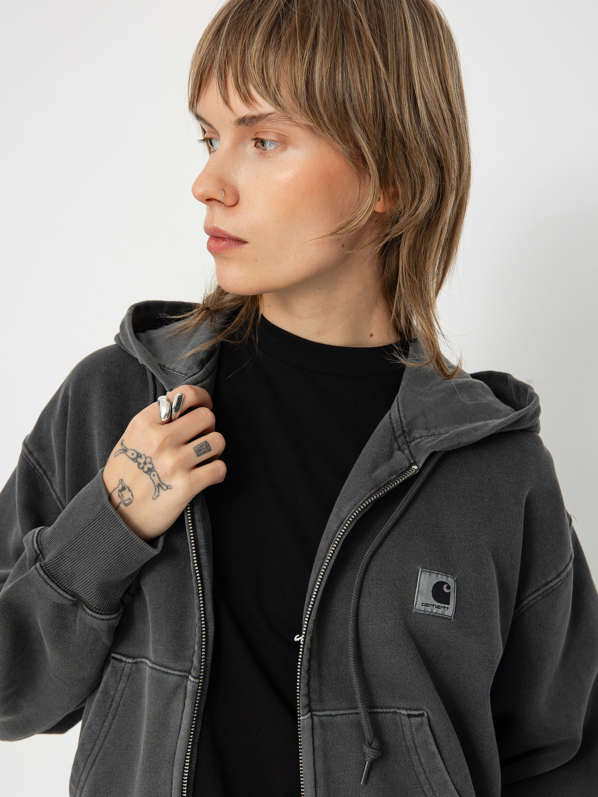 Bluza z kapturem Carhartt WIP Nelson ZHD Wmn (graphite)