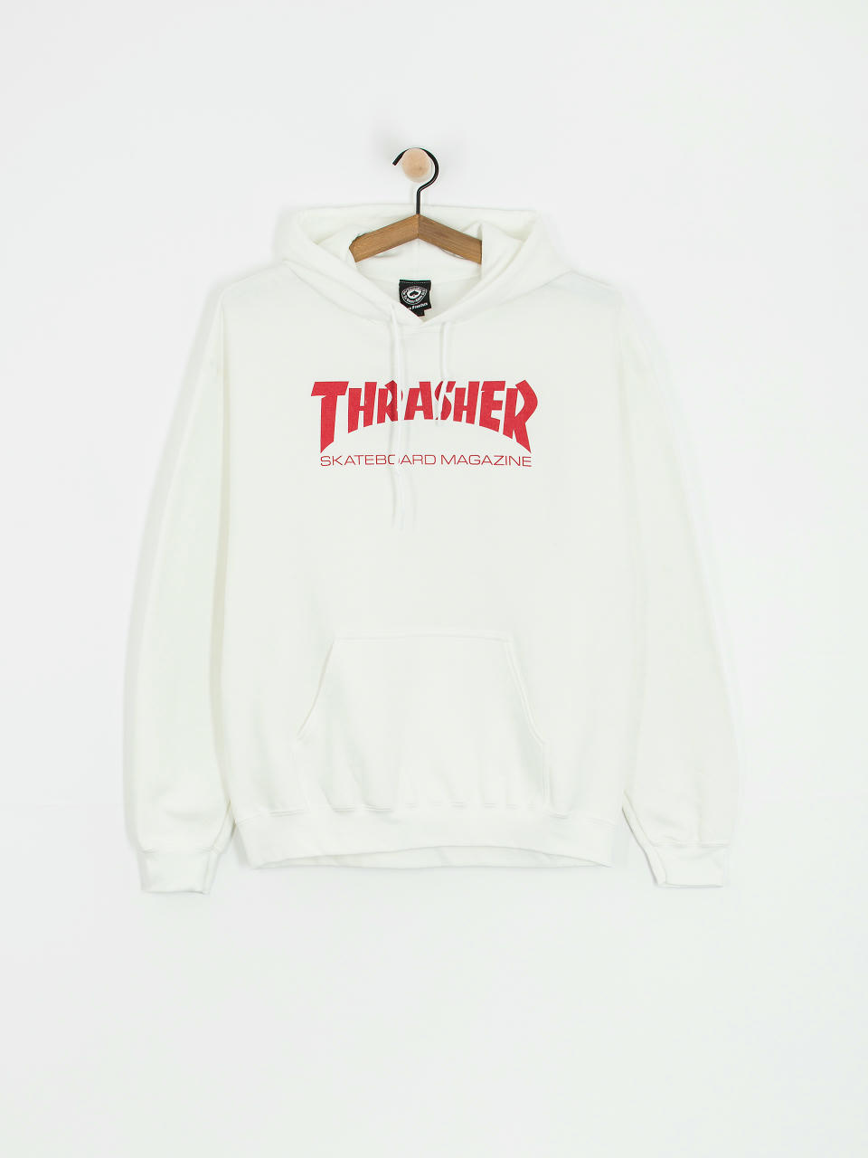 Bluza z kapturem Thrasher Skate Mag HD (white/red)