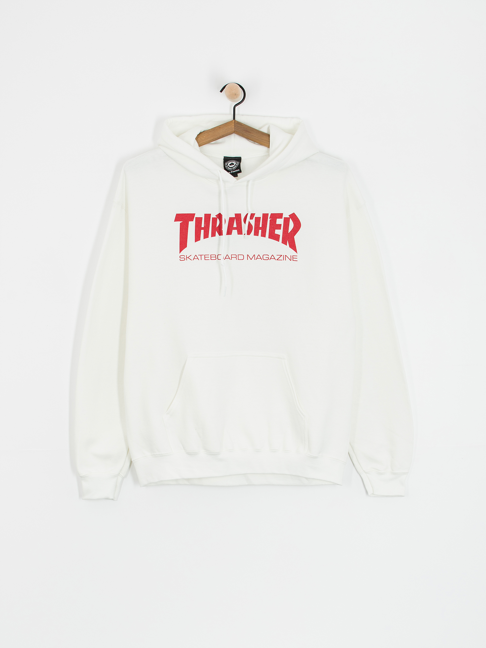 Bluza z kapturem Thrasher Skate Mag HD (white/red)