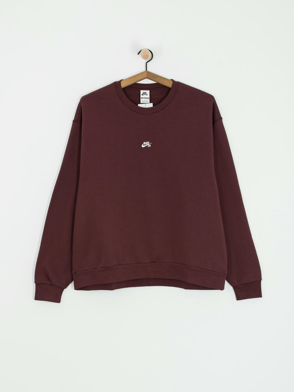 Bluza Nike SB Essential Logo Crew (burgundy crush/white)