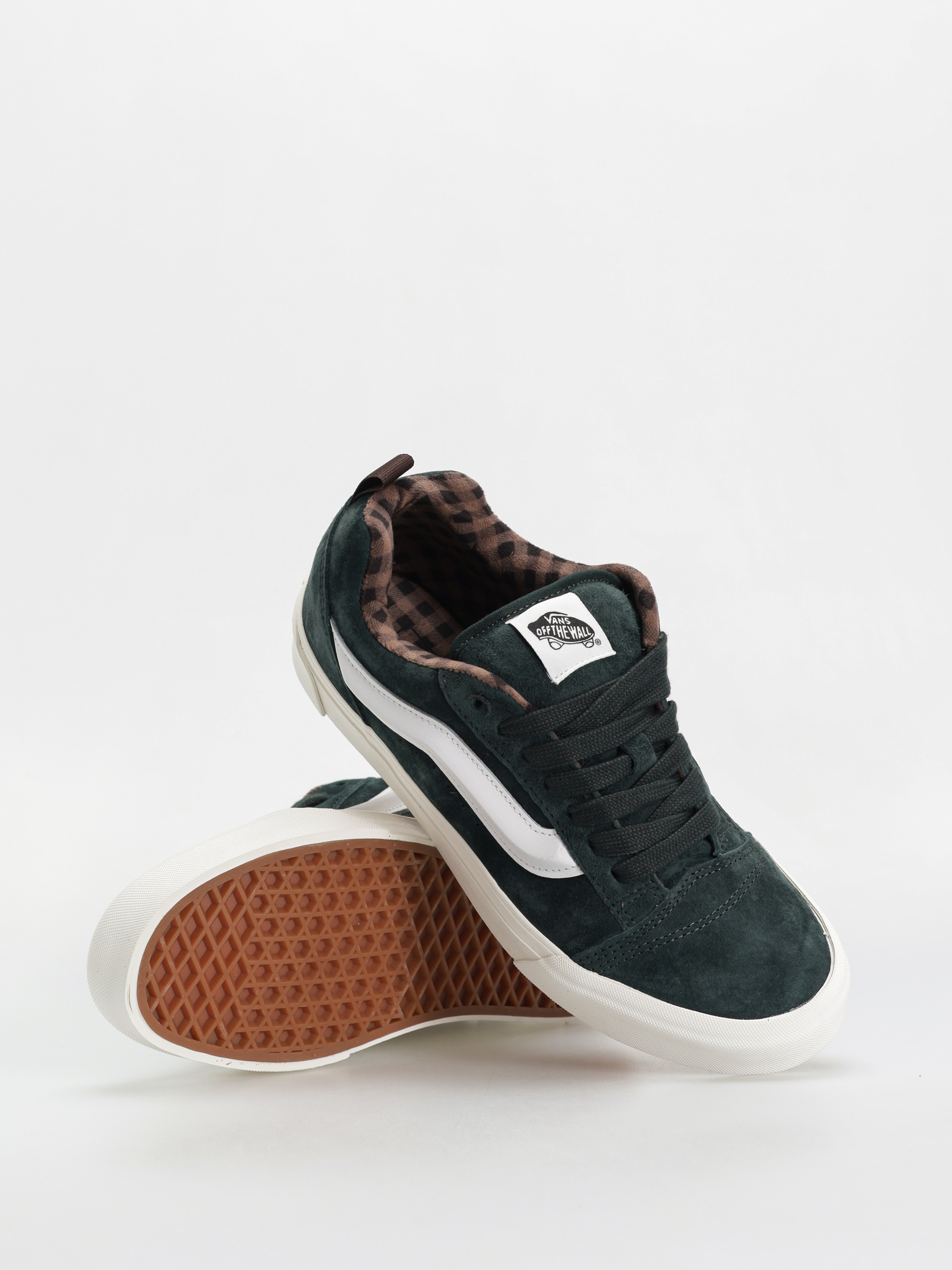 Buty Vans Knu Skool zielony (pig suede plaid scarab) - Main Image