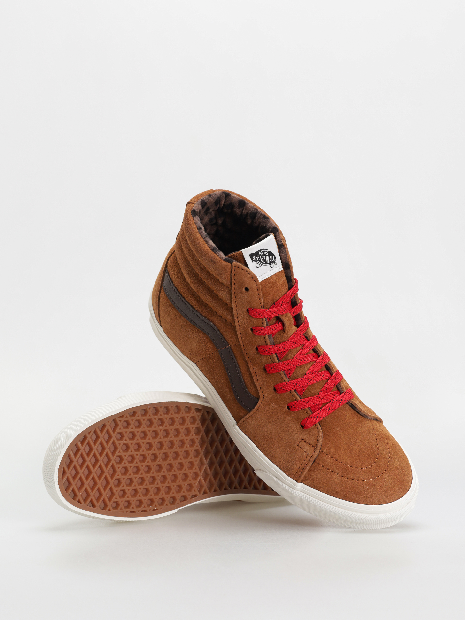 Buty Vans Sk8 Hi (pig suede plaid glazed ginger)