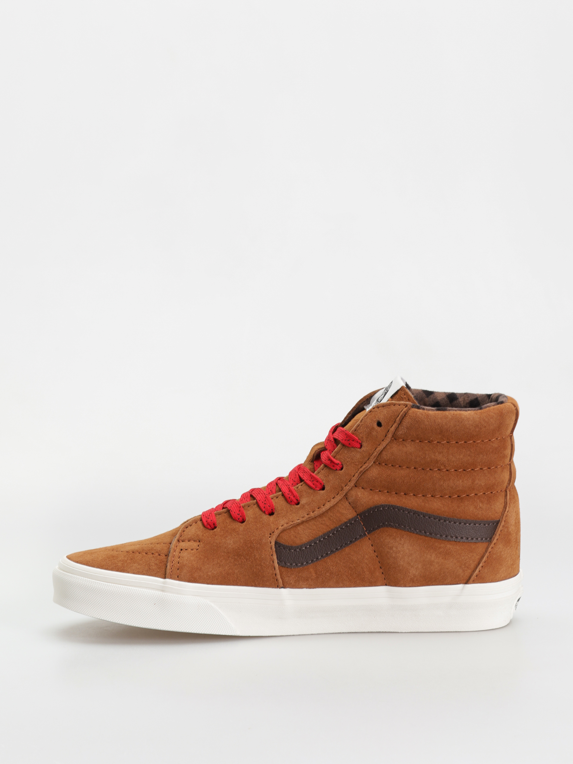 Buty Vans Sk8 Hi (pig suede plaid glazed ginger)
