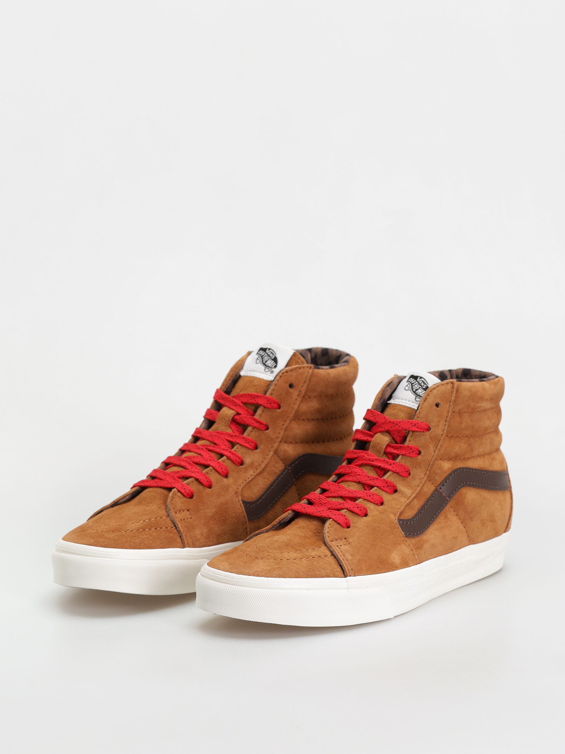 Buty Vans Sk8 Hi (pig suede plaid glazed ginger)