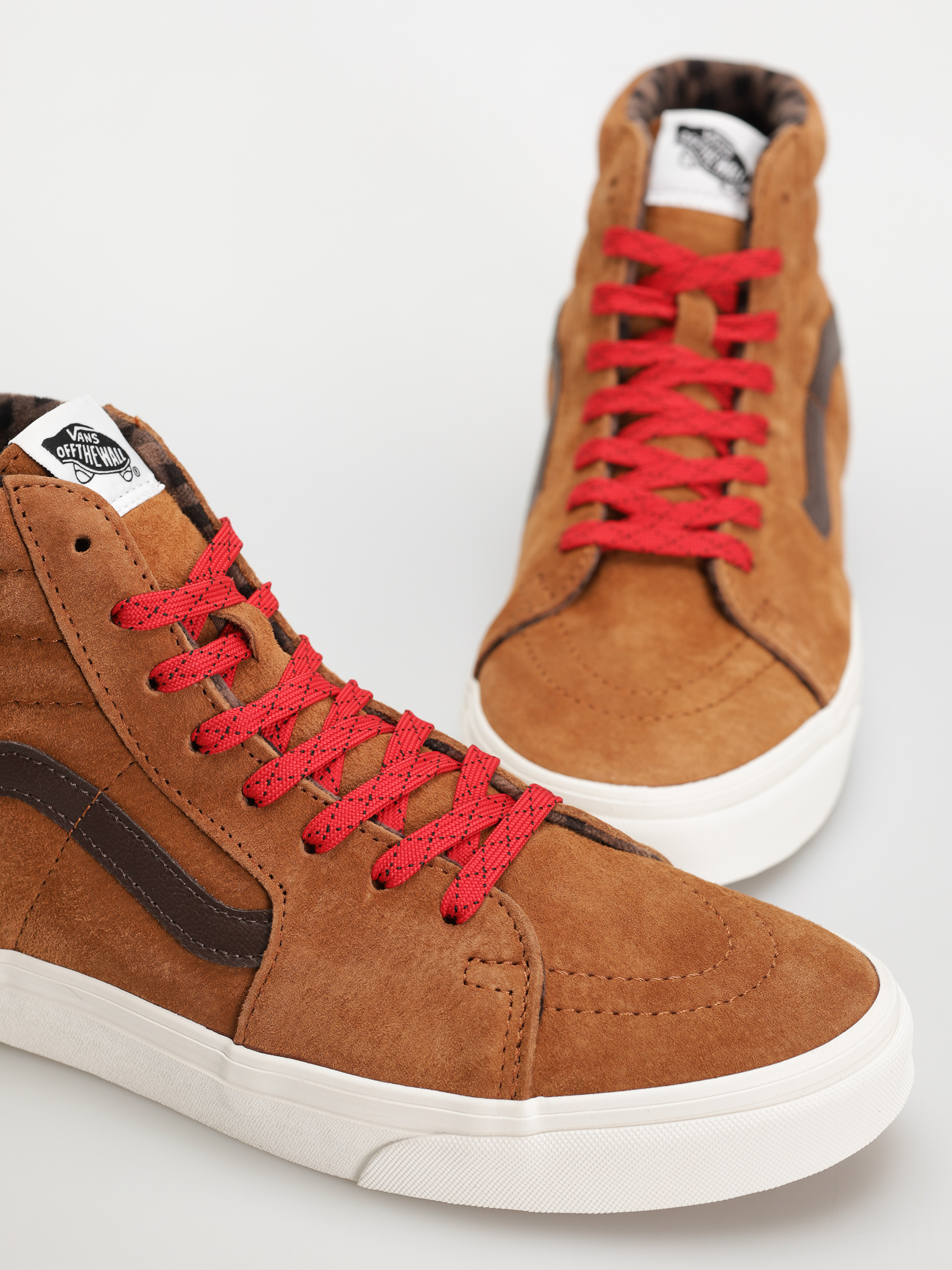 Buty Vans Sk8 Hi (pig suede plaid glazed ginger)