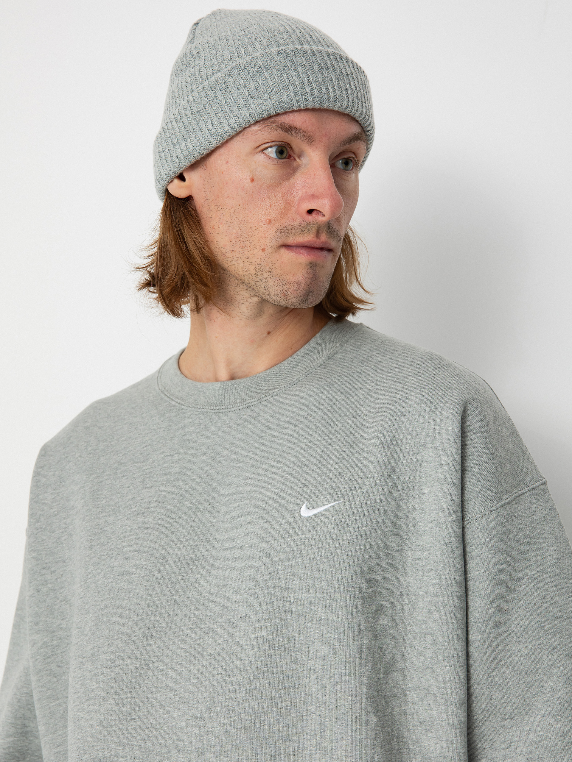 Bluza Nike SB Solo Swoosh (dk grey heather/white)