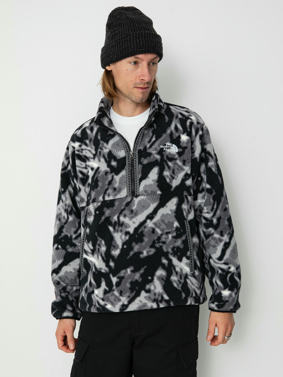 Męski Polar The North Face Tnf Fleeski 1/4 Zip (tnf black 3d summit mes)