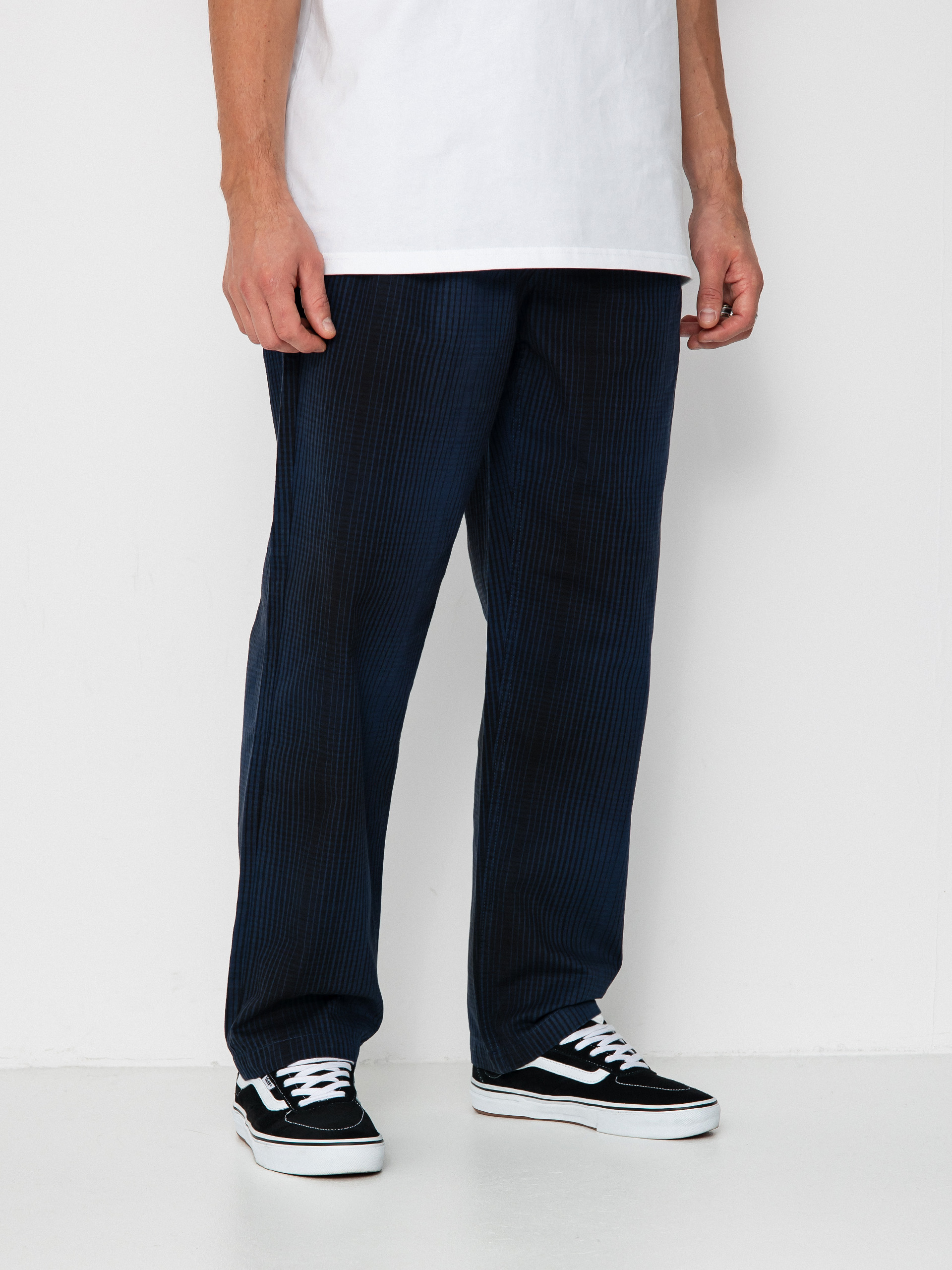 Spodnie Vans Authentic Chino Loose Tapered Plaid (dress blues/black)