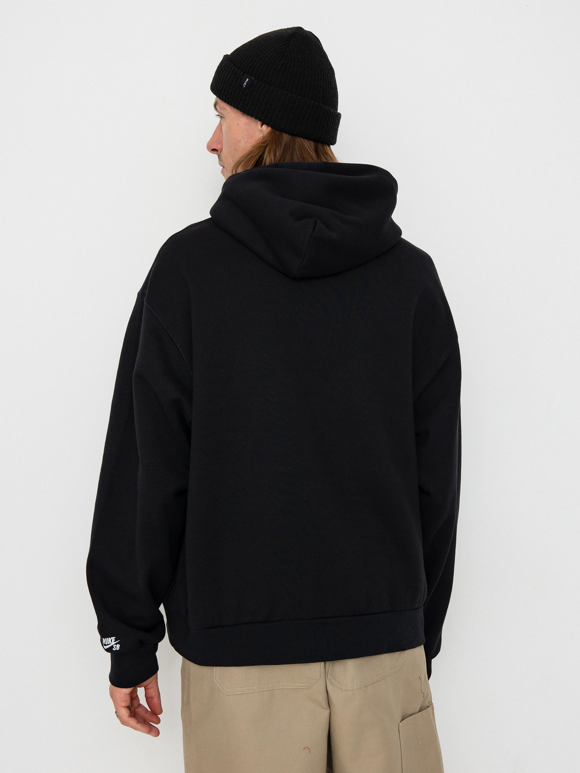 Bluza z kapturem Nike SB Flc N Swoosh HD (black/white)