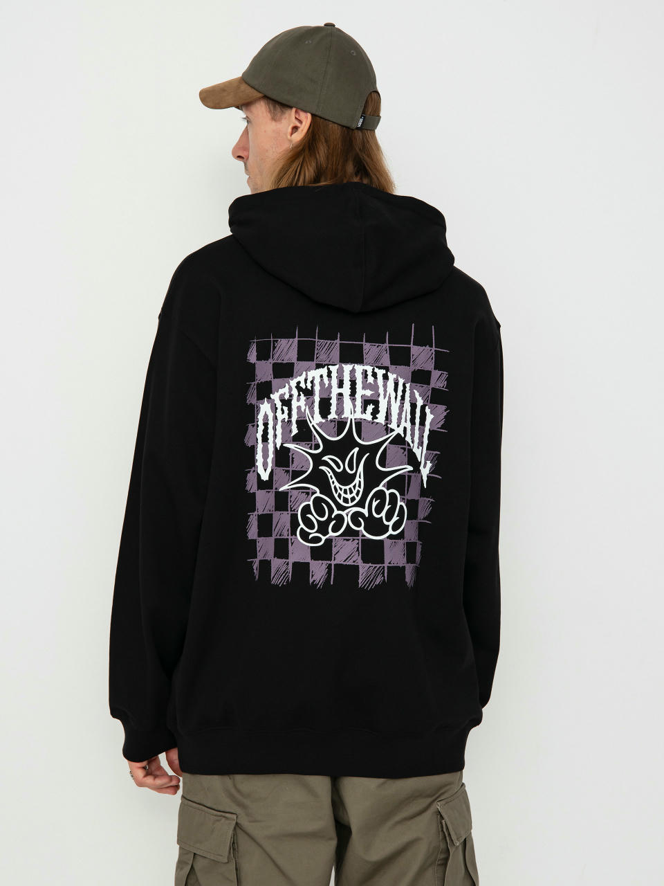 Bluza z kapturem Vans Checker Logo Gfx Loose HD (black)