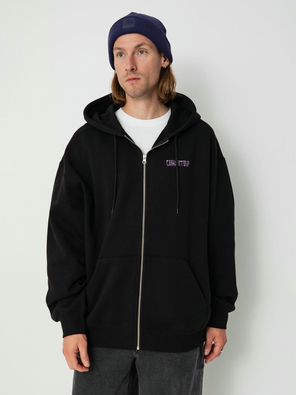 Bluza z kapturem Carhartt WIP Think Tank ZHD (black/purple)