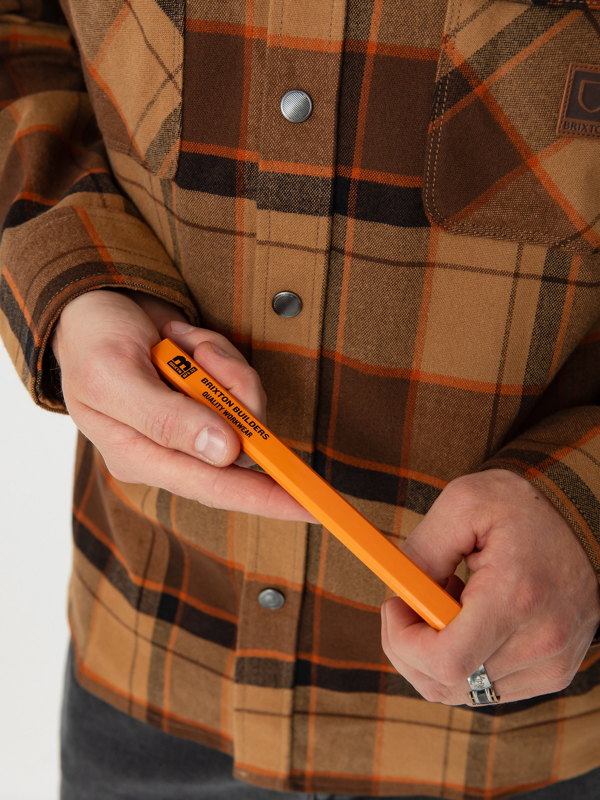 Koszula Brixton Builders Bowery Str Wr Ls (burro brown/pinecone brown/bla)