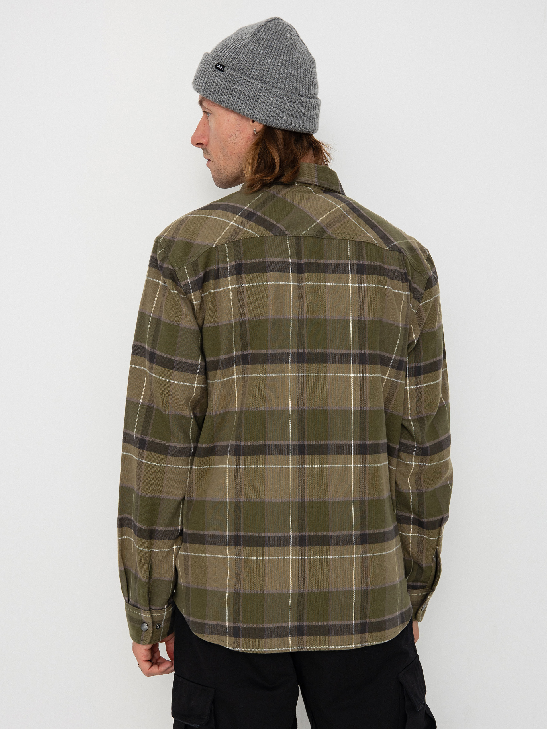 Koszula Brixton Builders Bowery Str Wr Ls (dill/olive surplus/washed blac)