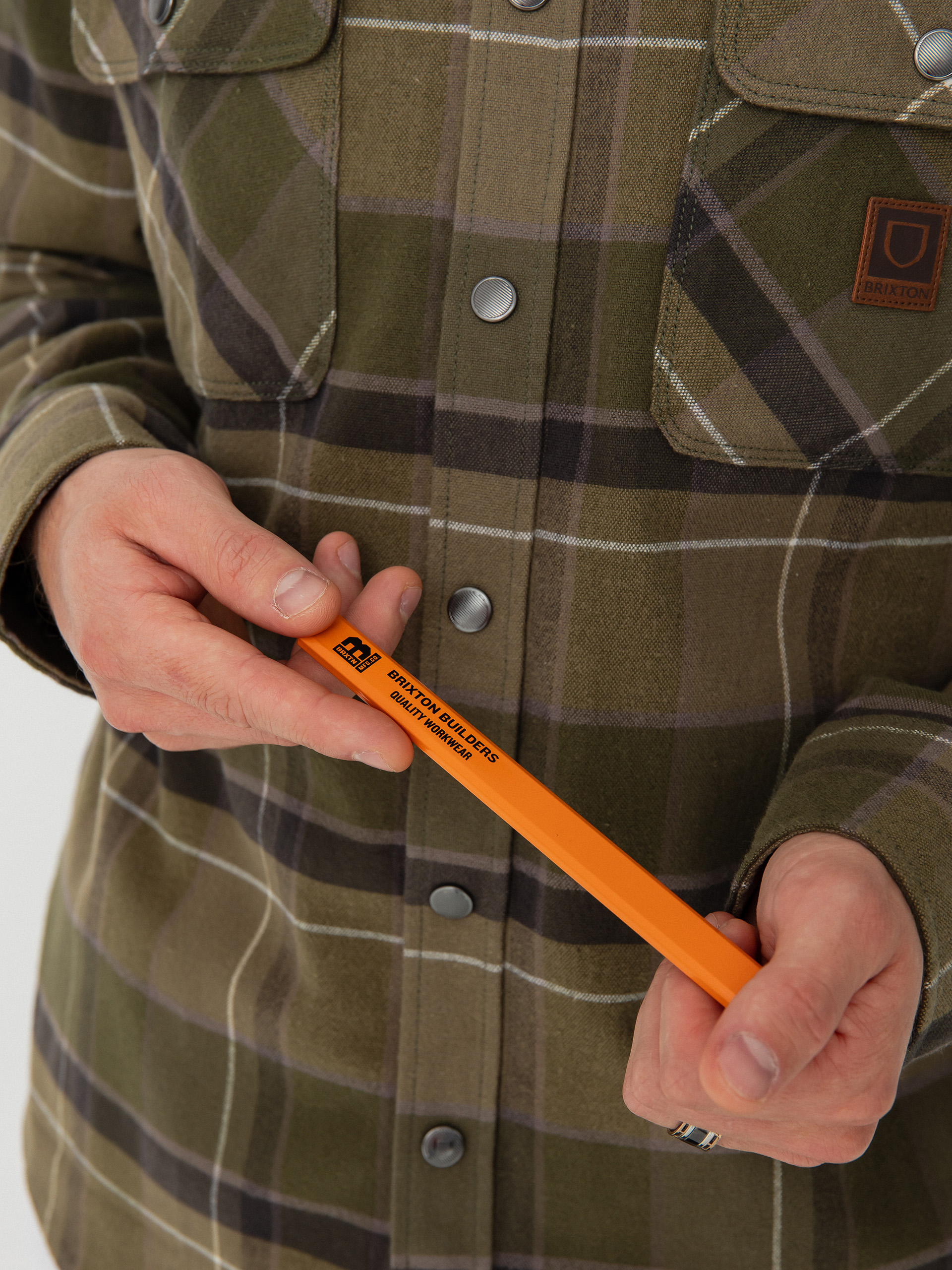 Koszula Brixton Builders Bowery Str Wr Ls (dill/olive surplus/washed blac)