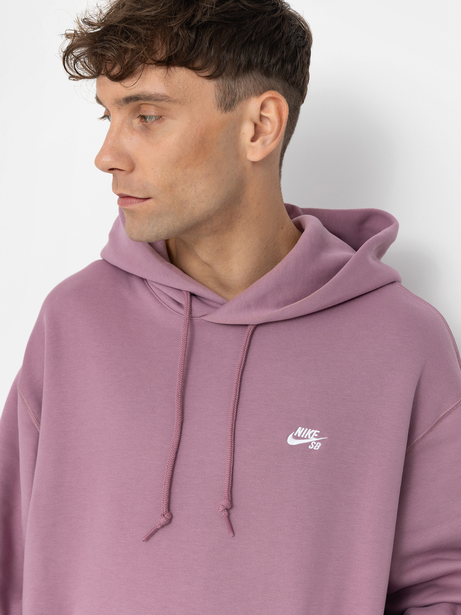 Bluza z kapturem Nike SB Essential Logo HD (plum dust/white)