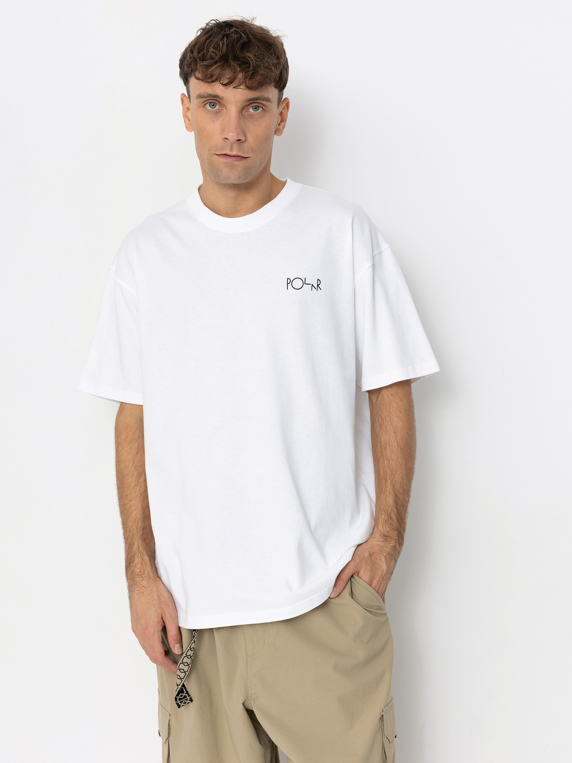 T-shirt Polar Skate Fill Logo Burnside 2084 (white)