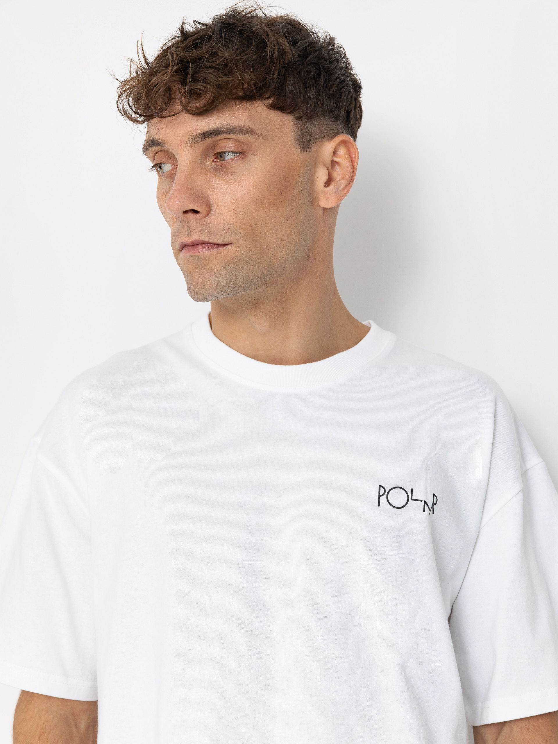 T-shirt Polar Skate Fill Logo Burnside 2084 (white)