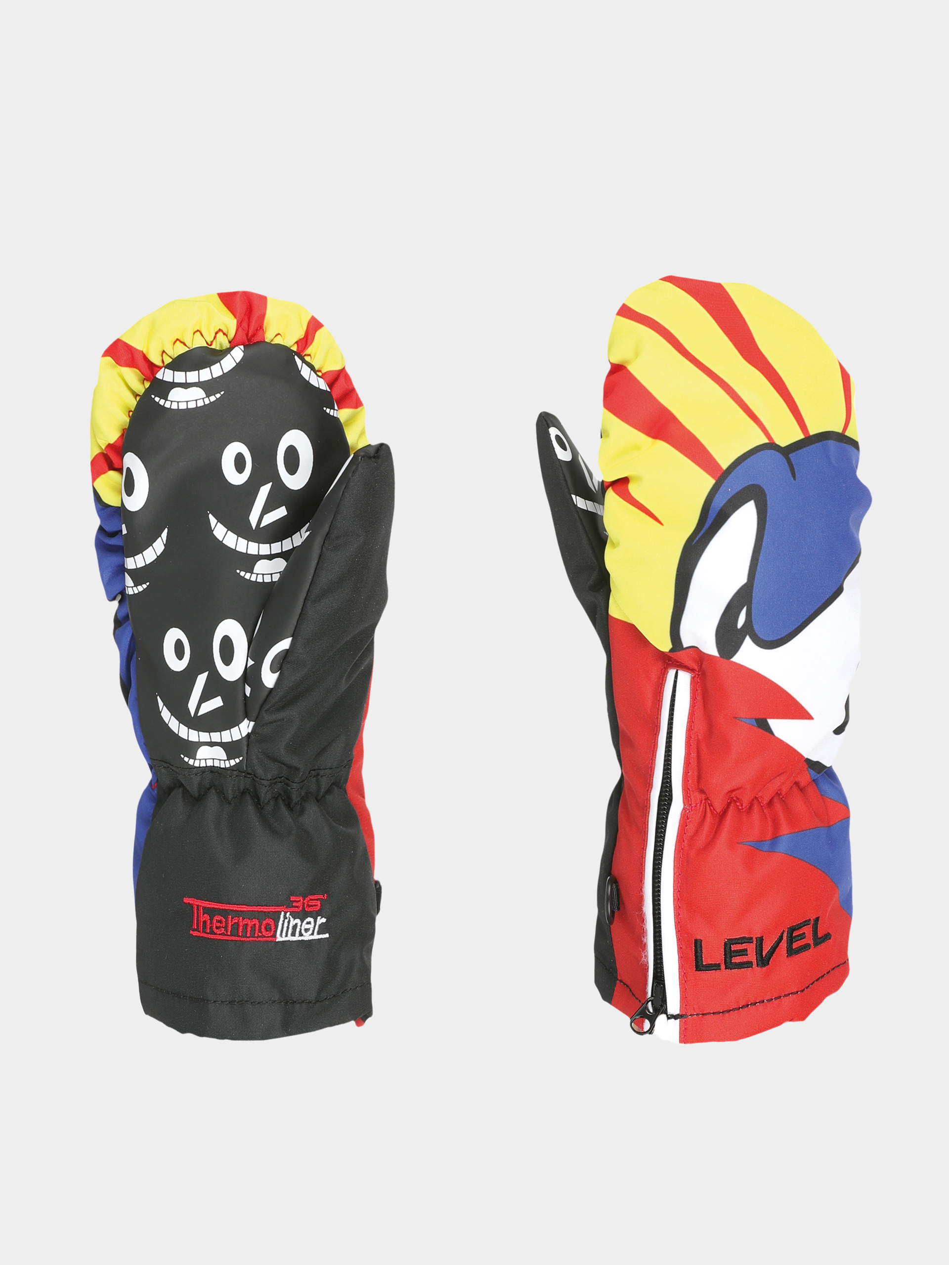 Ru0119kawice Level Lucky Mitt JR (yellow blue)