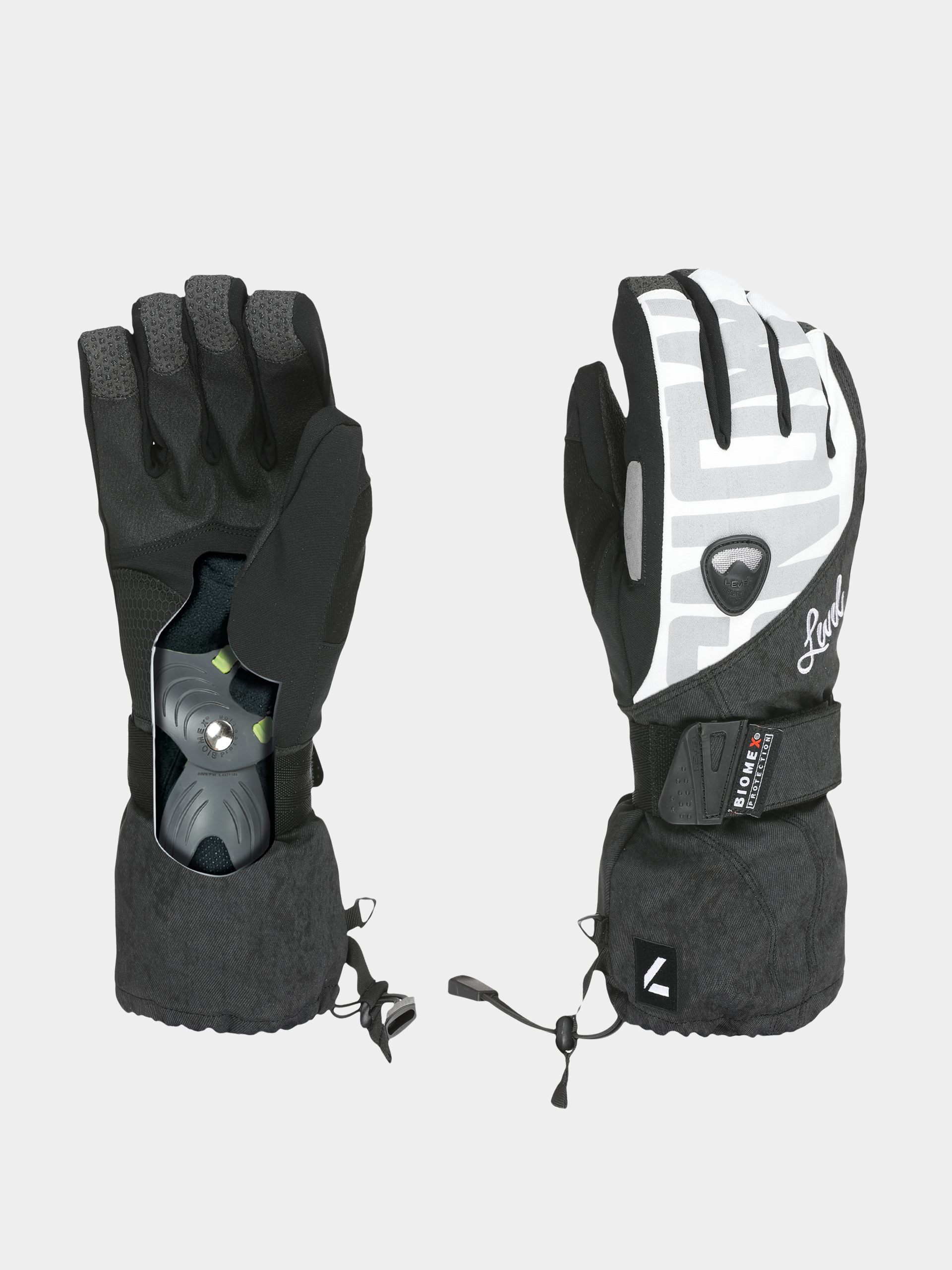 Ru0119kawice Level Butterfly Wmn (white antracite)