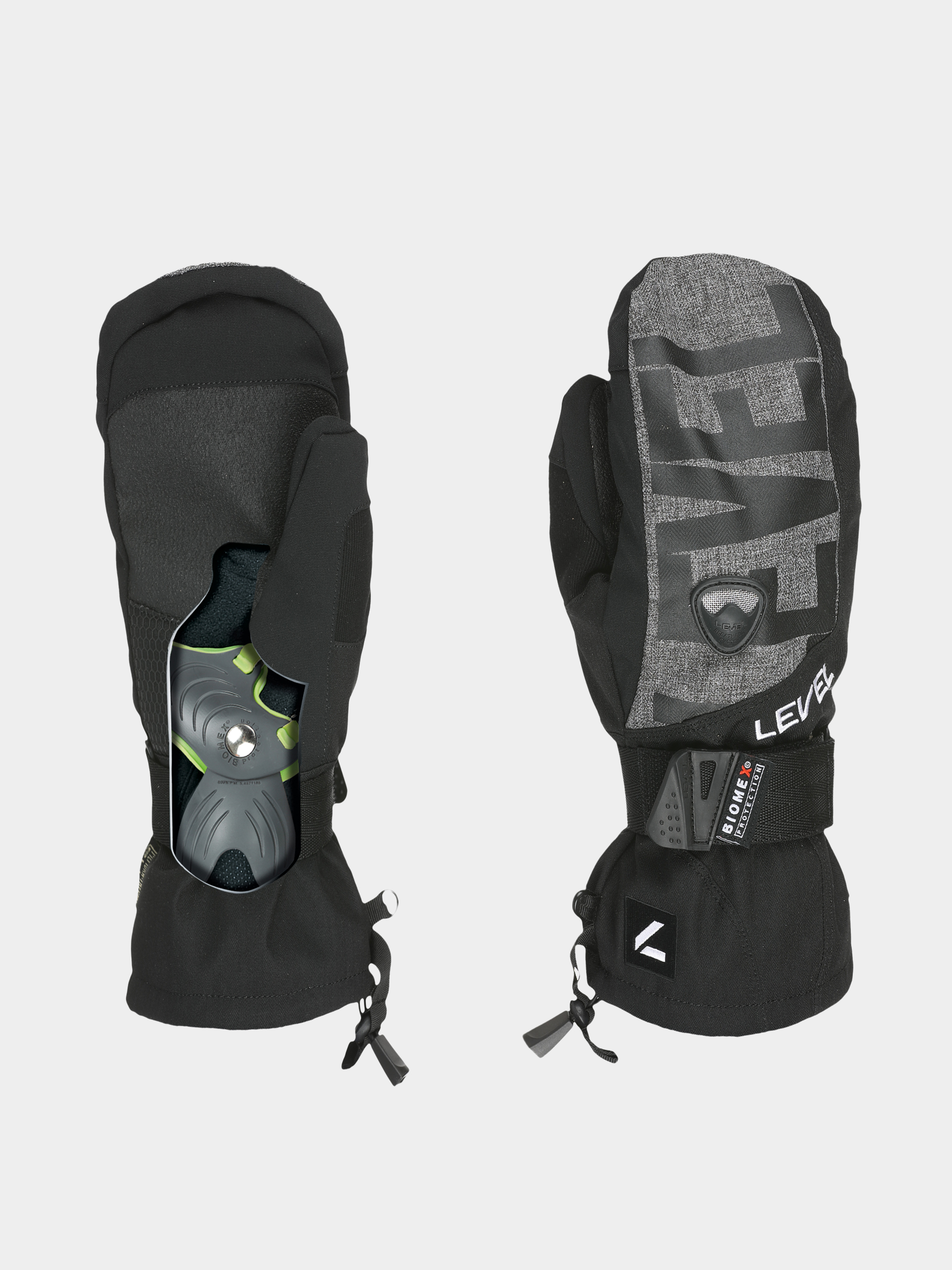 Ru0119kawice Level Fly Mitt (black grey)