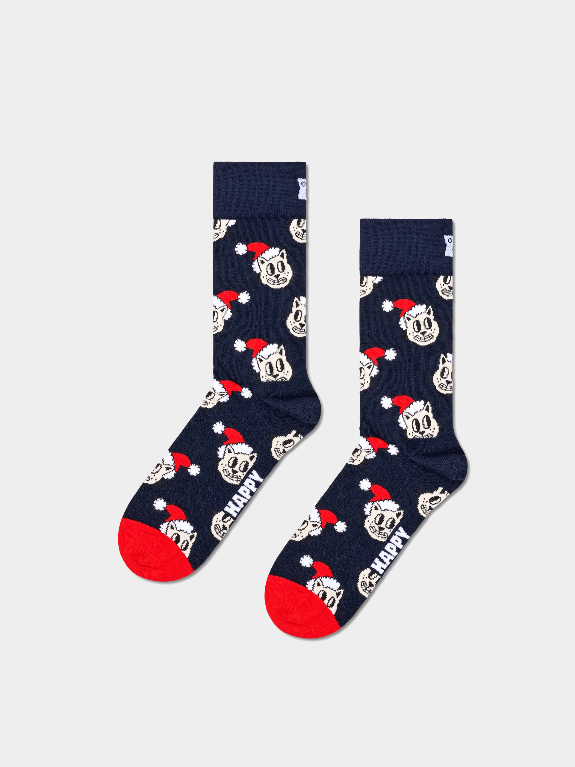 Skarpetki Happy Socks Holiday Cat (navy)