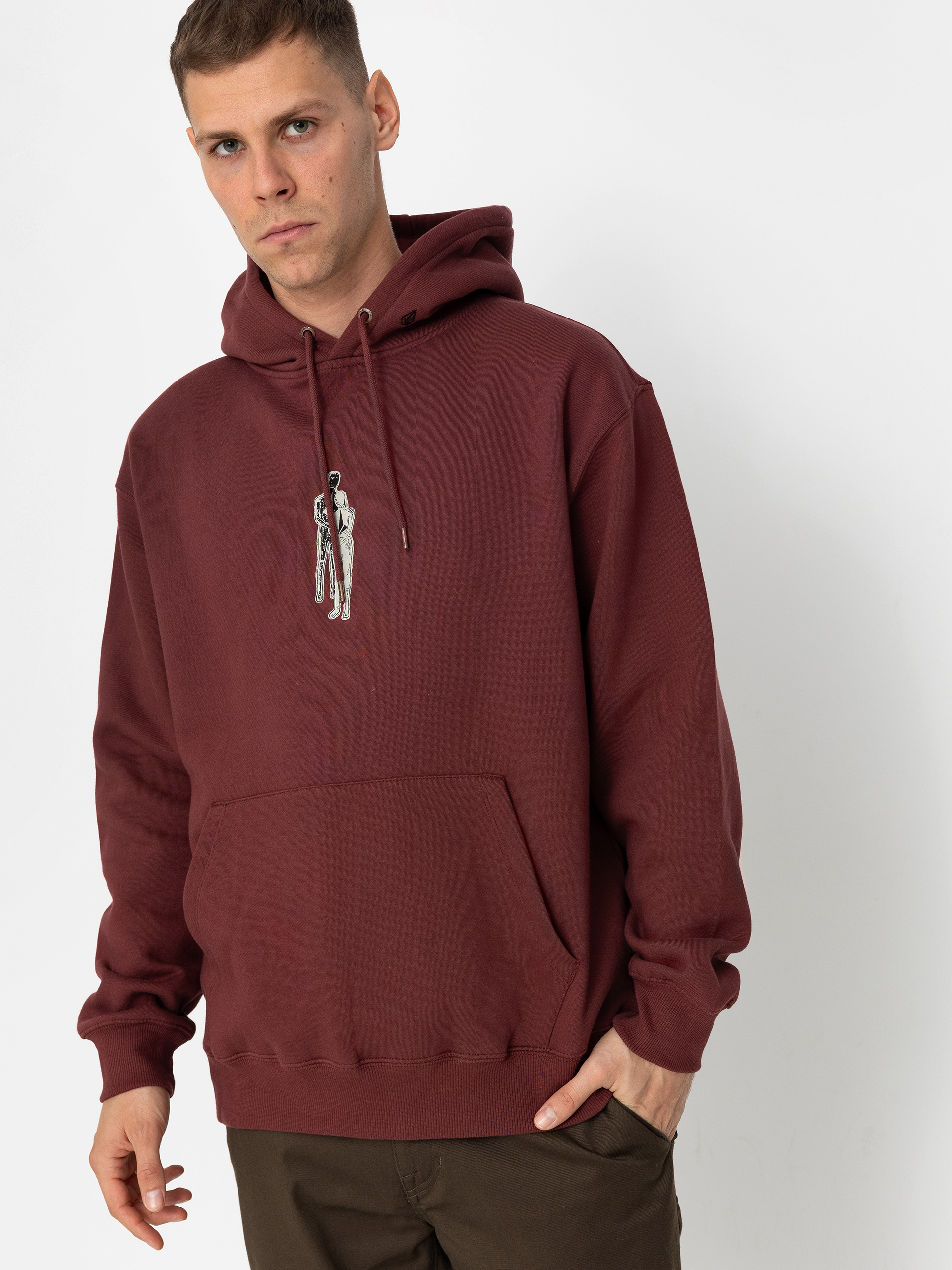 Bluza z kapturem Volcom Watanite HD (merlot)