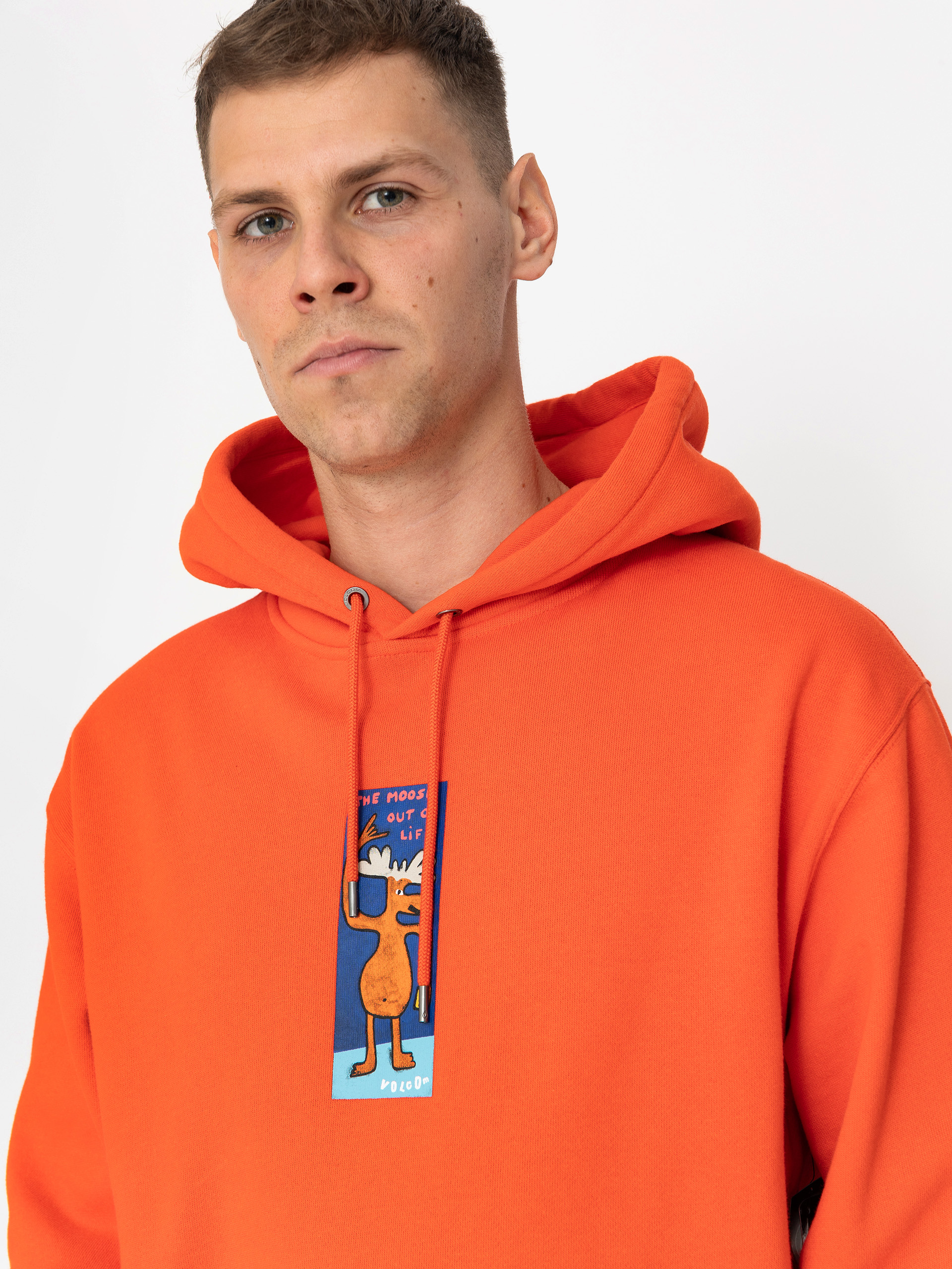 Bluza z kapturem Volcom Olivmoose HD (bright red)