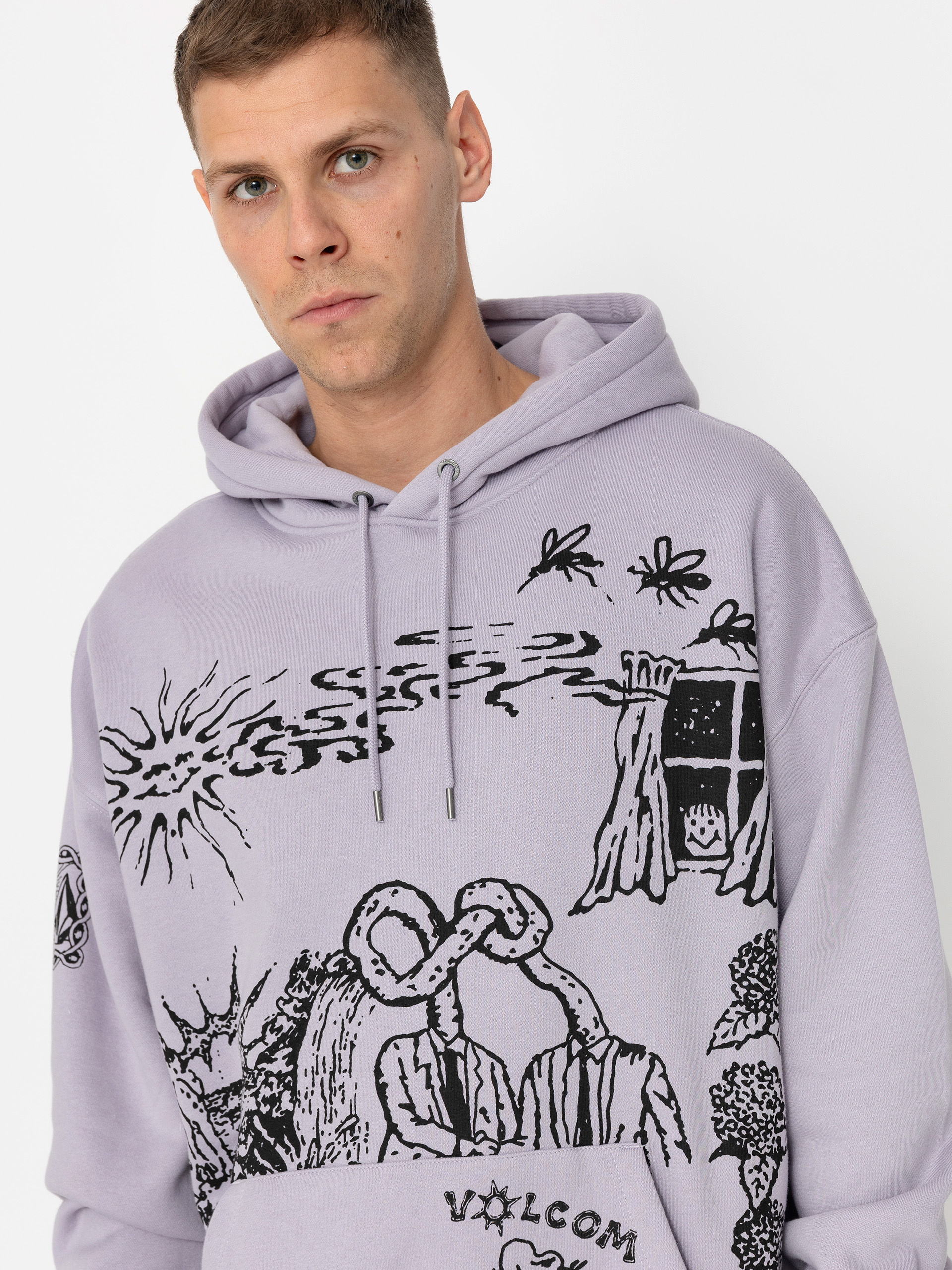 Bluza z kapturem Volcom Fa Keutchi 2 HD (light purple)