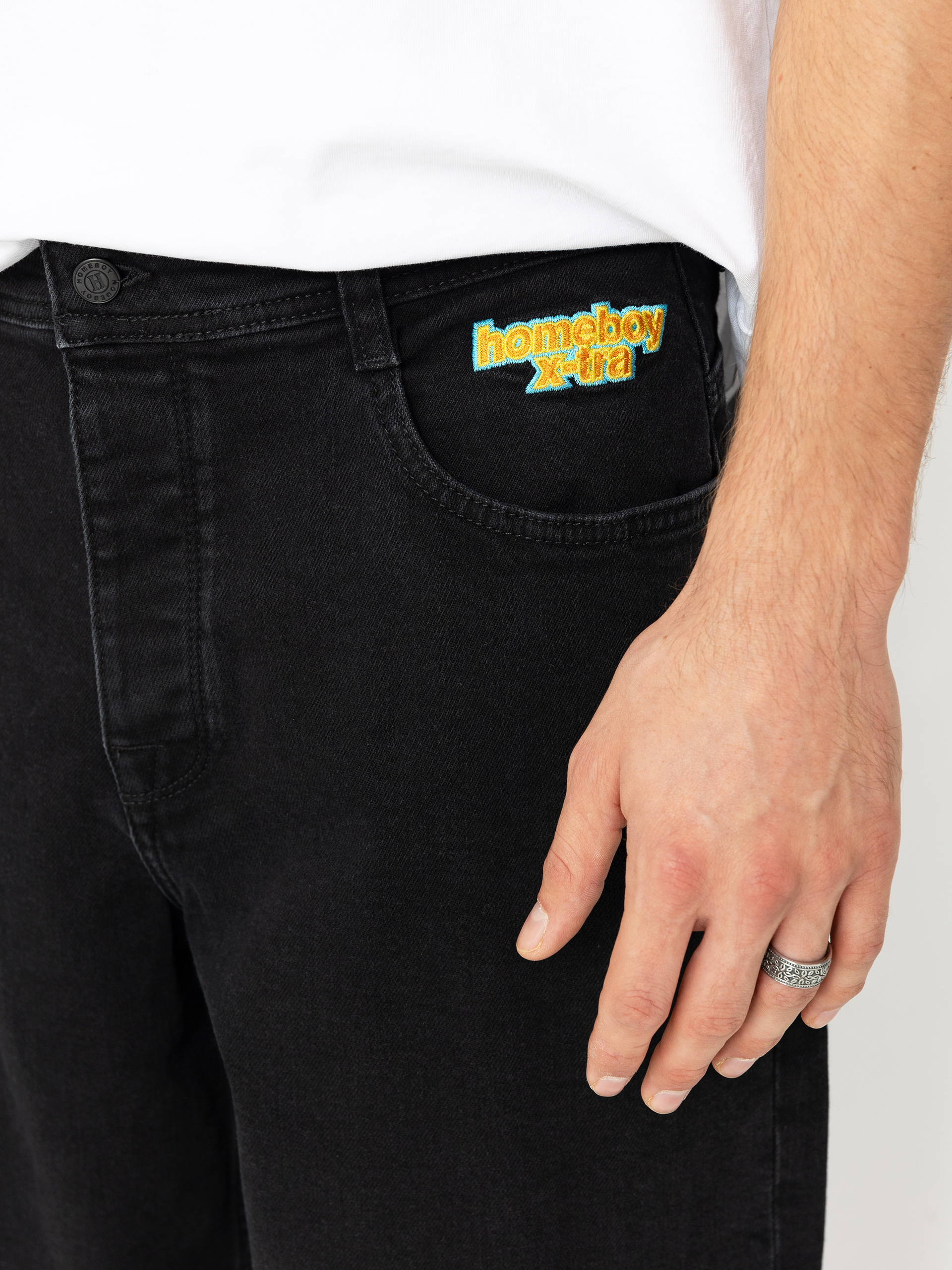 Spodnie Homeboy X Tra Monster Pencil Denim (washed black)