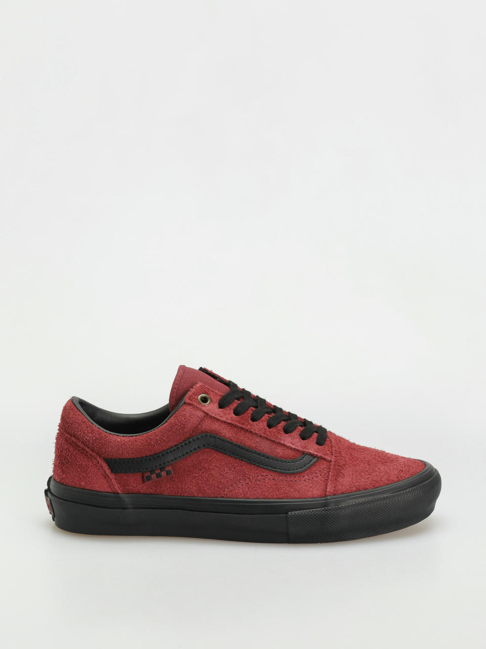 Buty Vans Skate Old Skool (hairy suede black/burgundy)