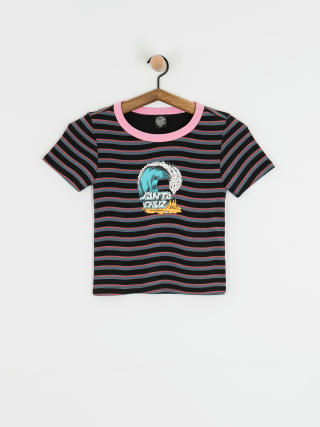 T-shirt Santa Cruz Onshore Front Wmn (black wave stripe)