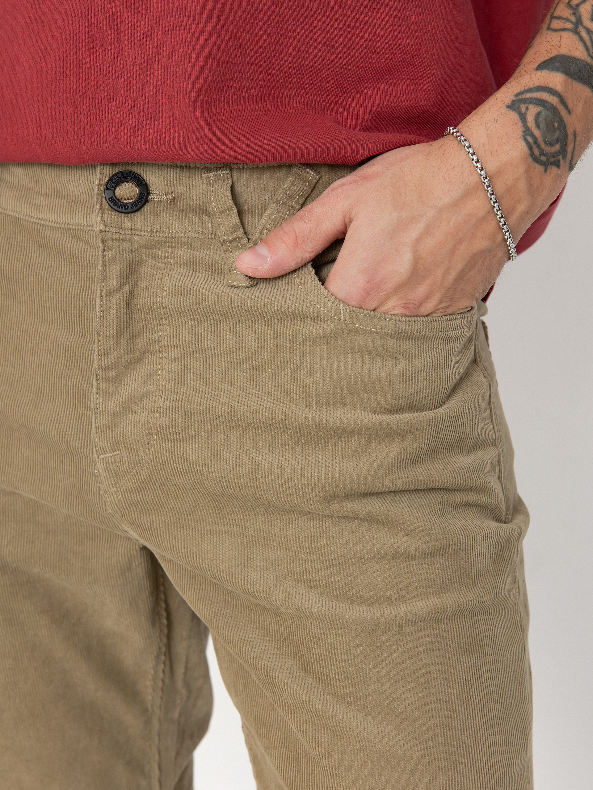 Spodnie Volcom Solver 5 Pocket Cord (khaki)