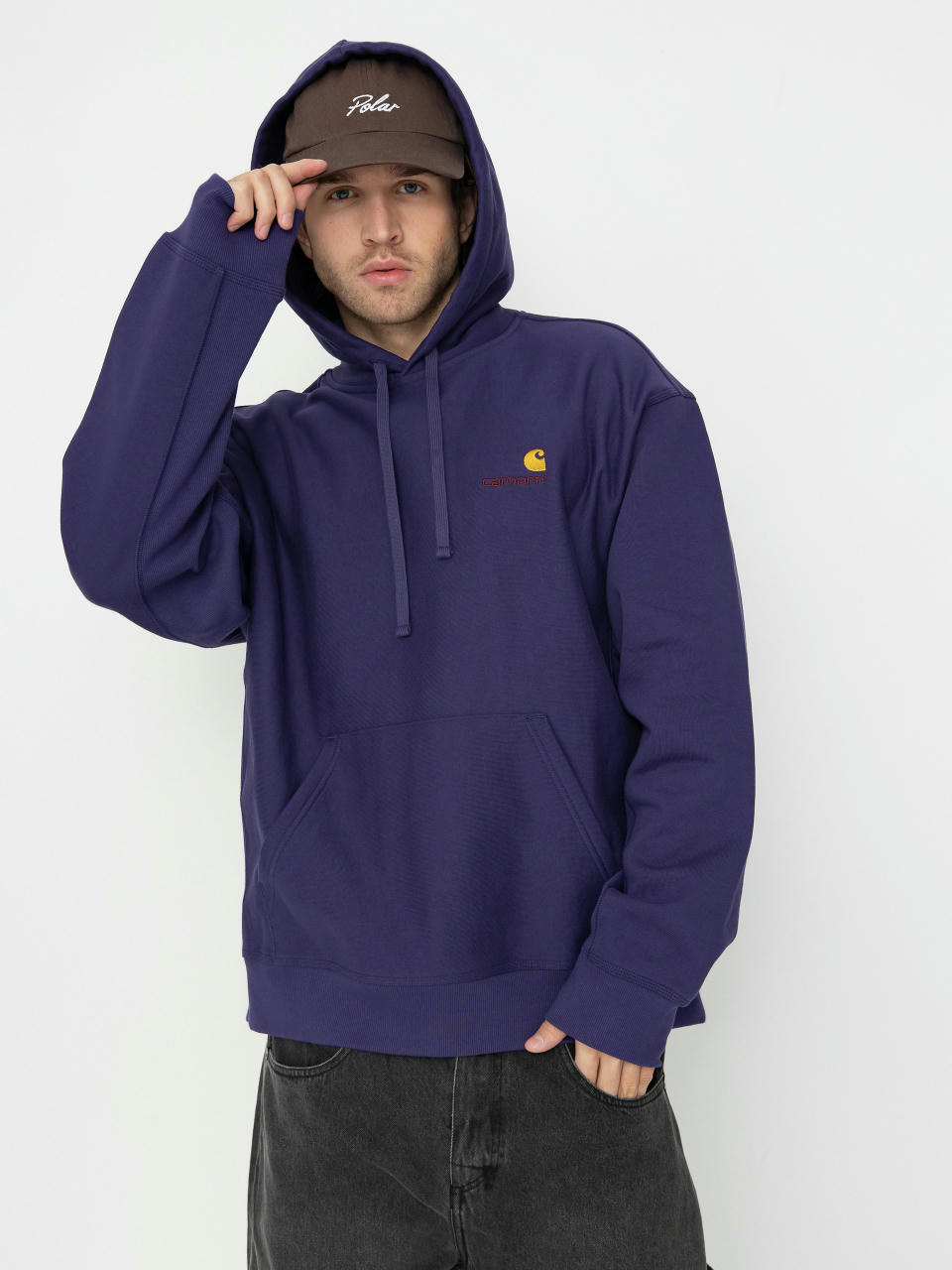 Bluza z kapturem Carhartt WIP American Script HD (aura)