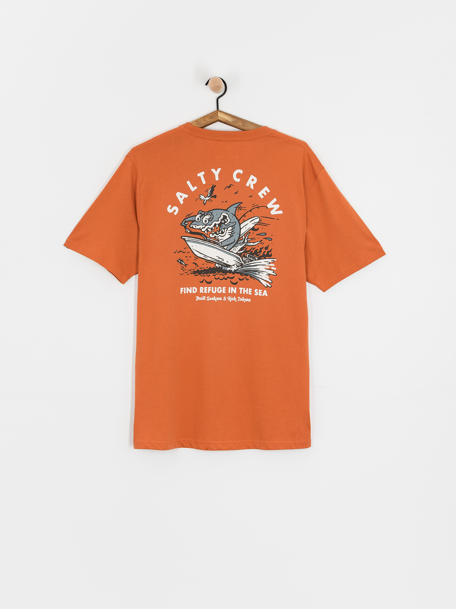 T-shirt Salty Crew Hot Rod Shark Premium (rust)