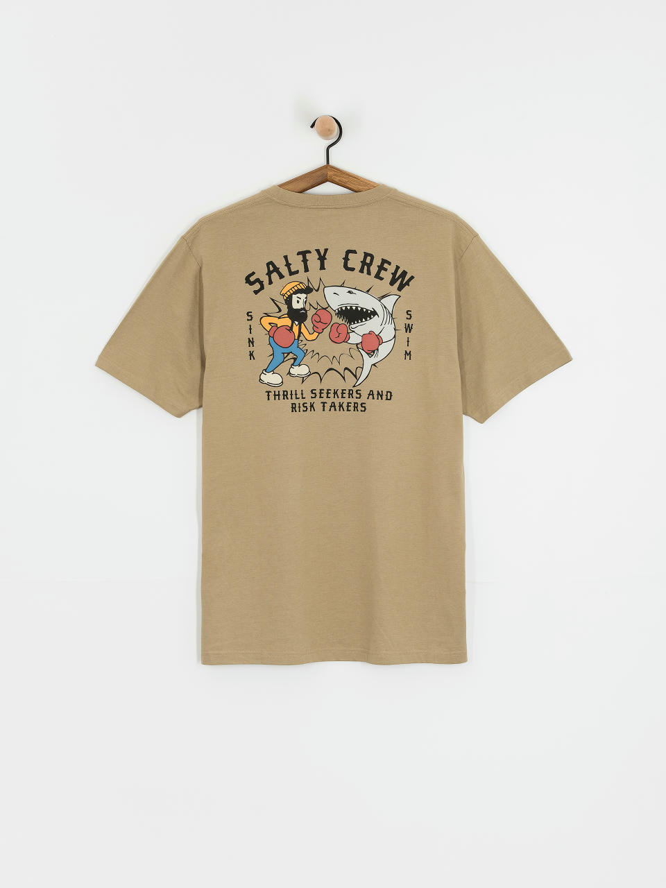 T-shirt Salty Crew Fish Fight Standard (khaki heather)