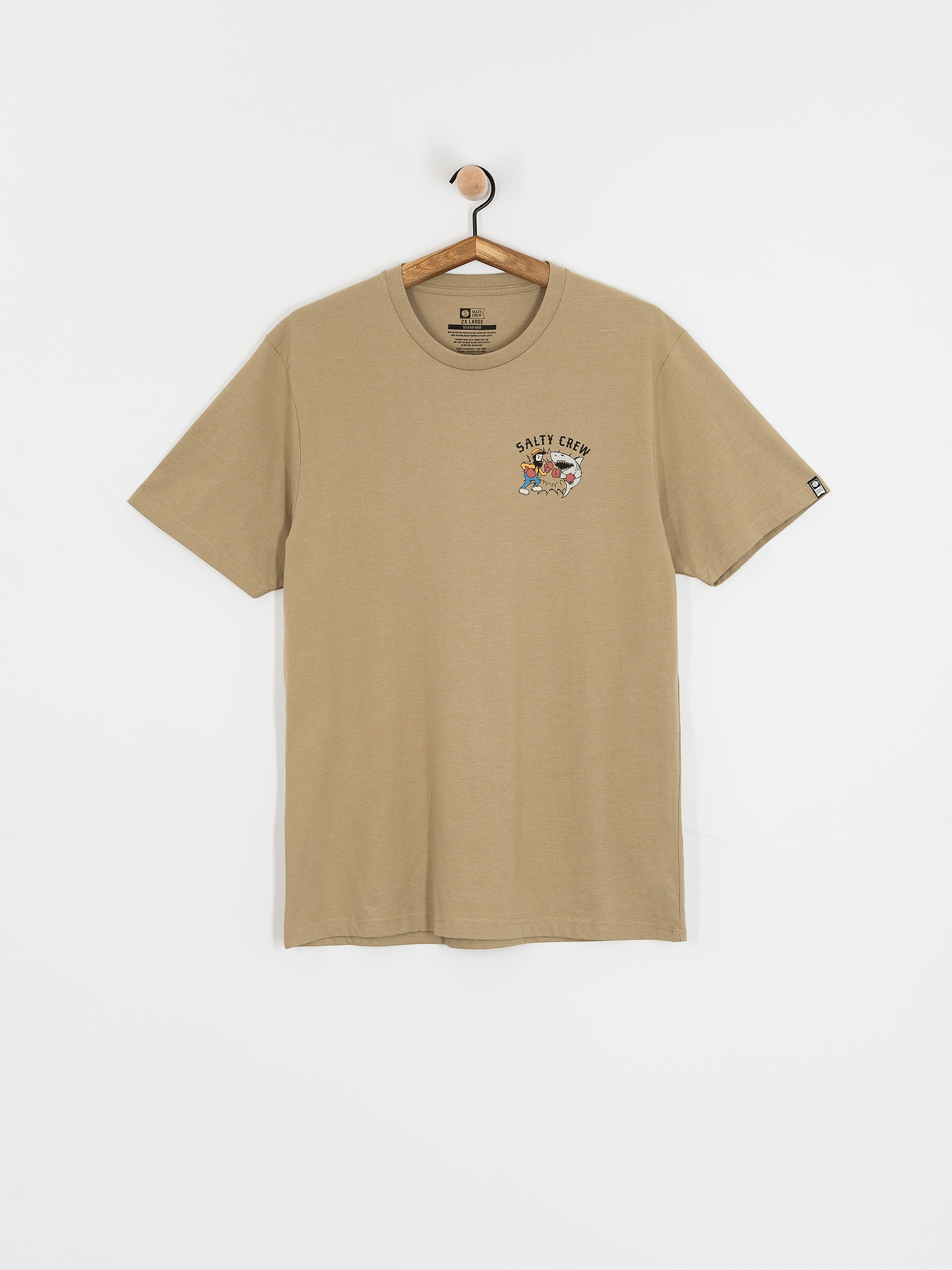 T-shirt Salty Crew Fish Fight Standard (khaki heather)