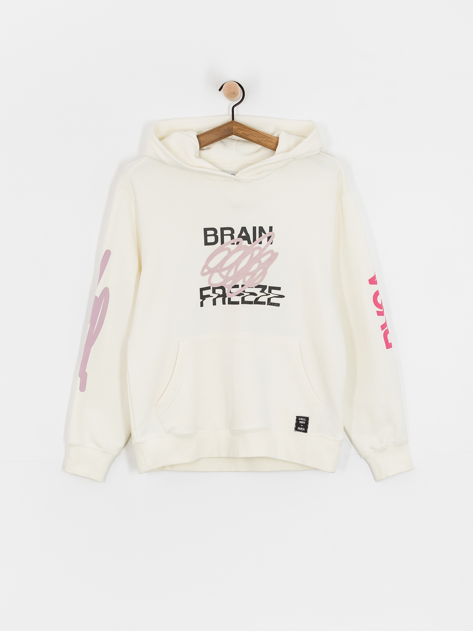 Bluza z kapturem RVCA Brain Freeze Slouched HD Wmn (eggshell)