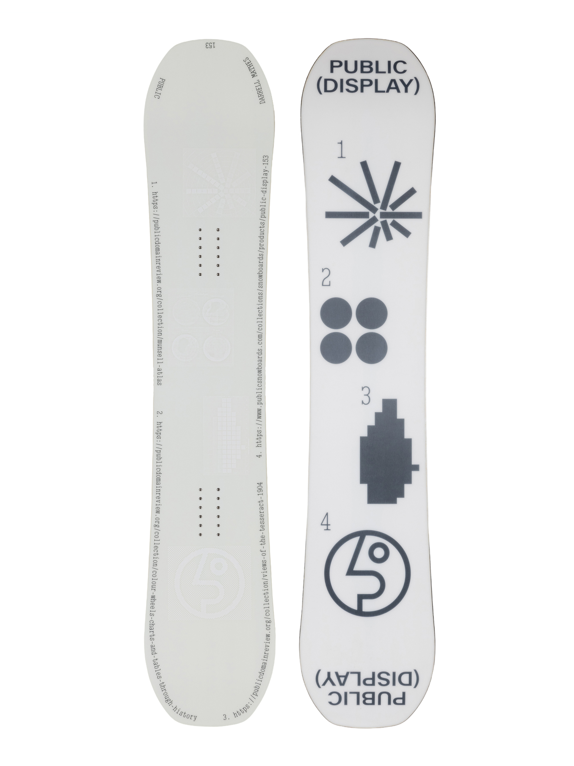 Męska Deska snowboardowa Public Display (white/black)