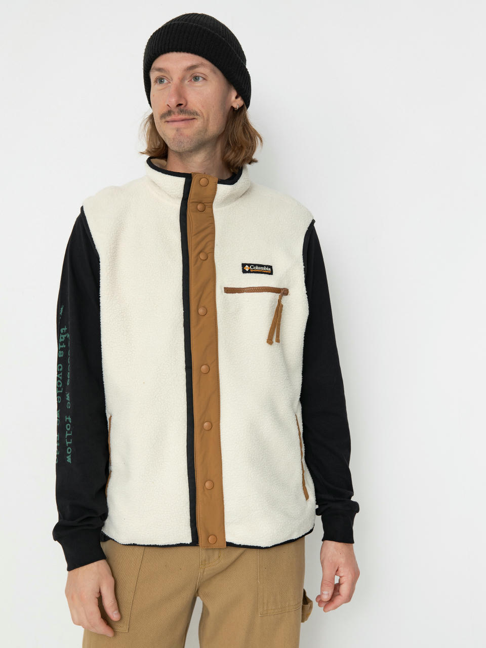 Męski Polar Columbia Helvetia II Vest (chalk)