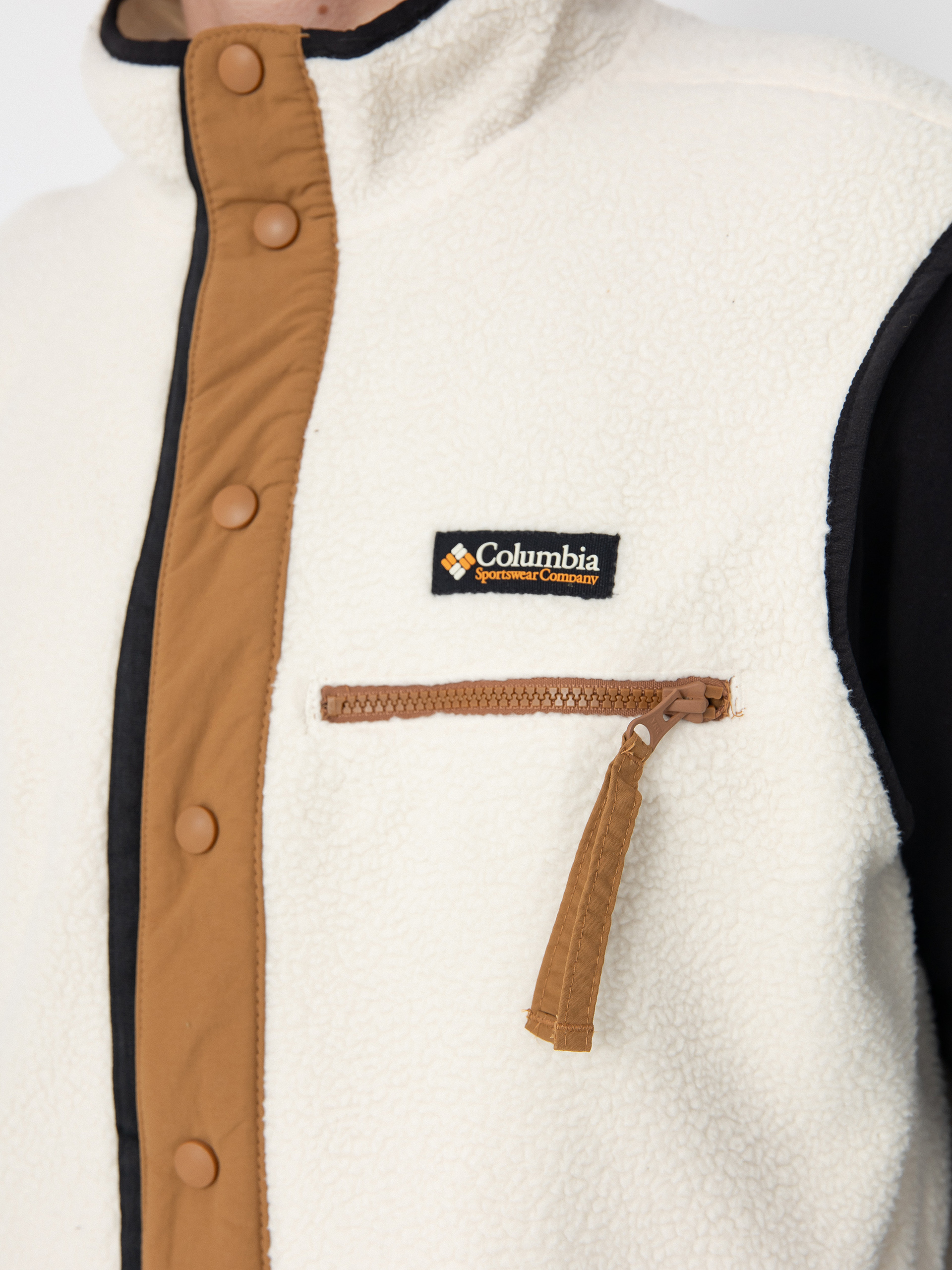 Męski Polar Columbia Helvetia II Vest (chalk)