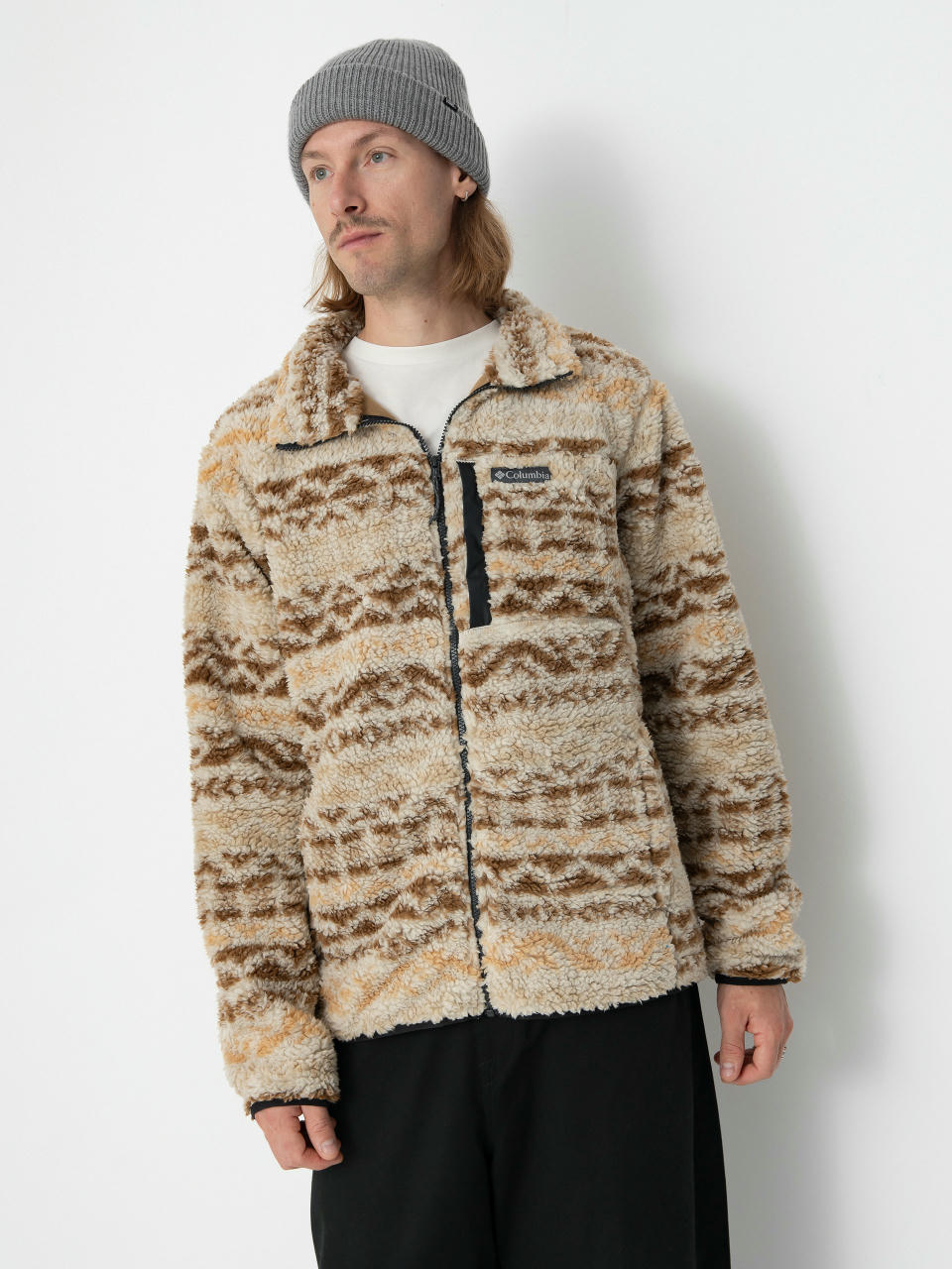 Męski Polar Columbia Winter Pass Printed Fleece II (dark stone del)