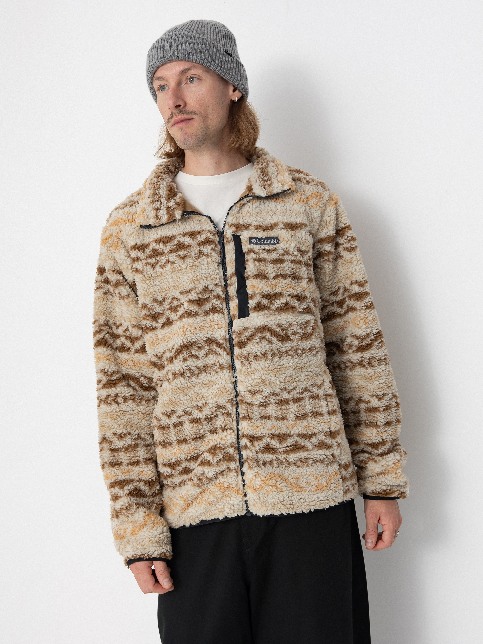 Polar Columbia Winter Pass Printed Fleece II (dark stone del)