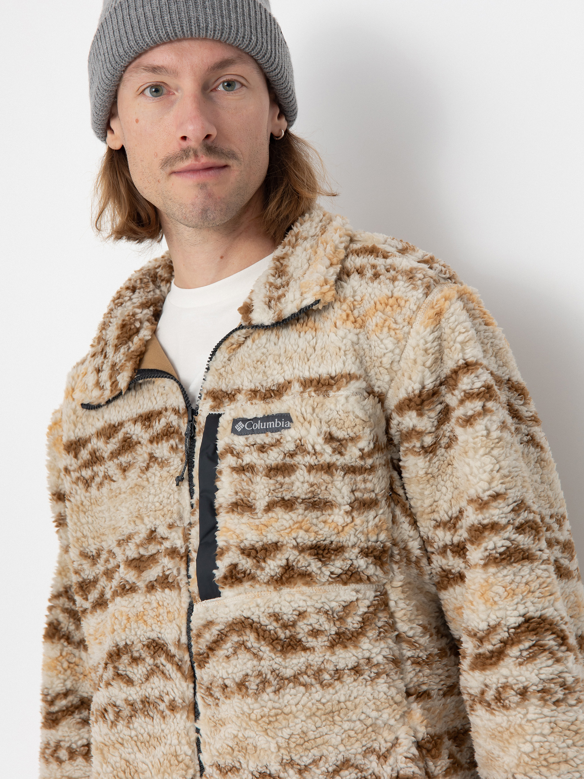 Męski Polar Columbia Winter Pass Printed Fleece II (dark stone del)