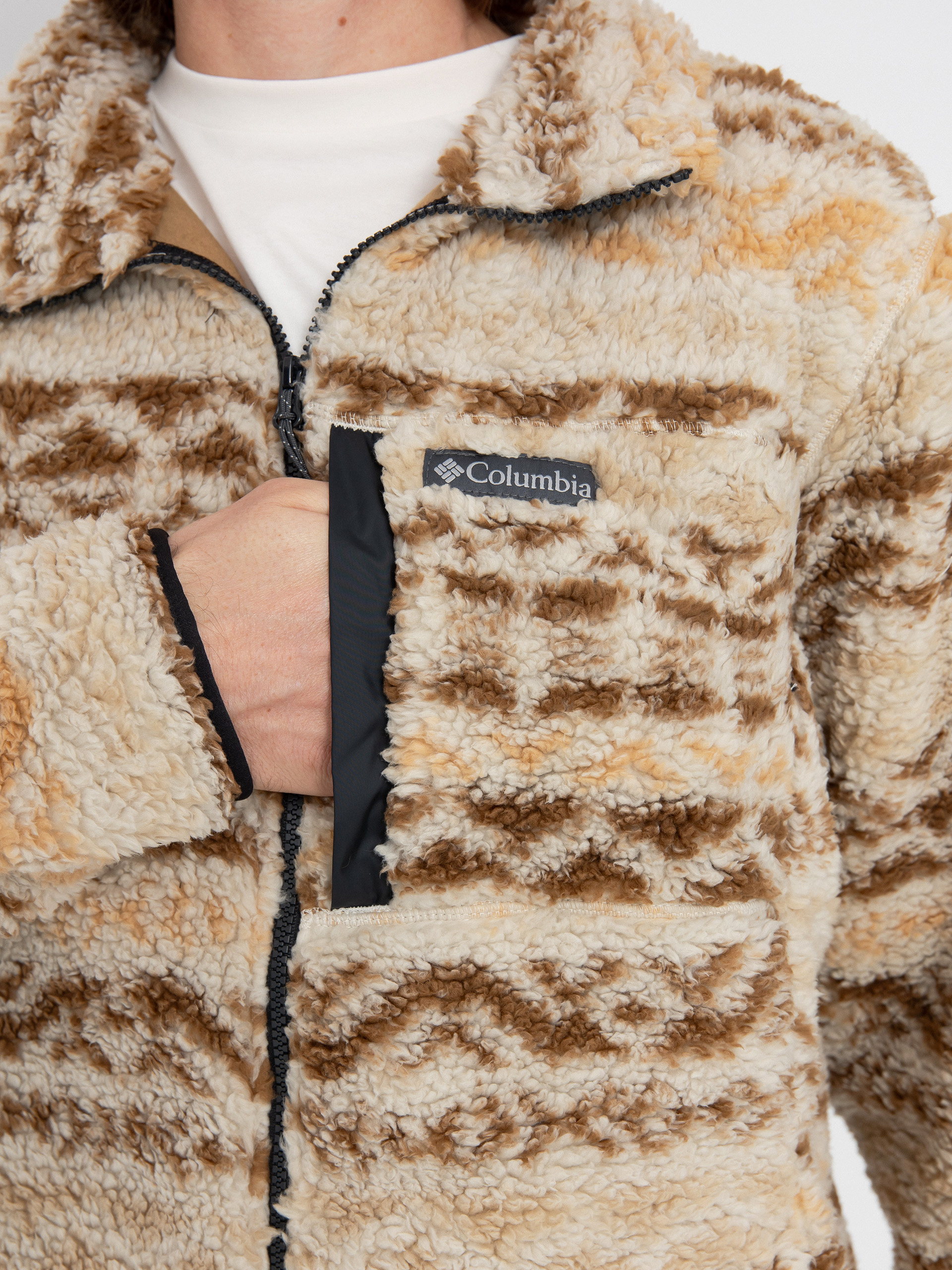 Męski Polar Columbia Winter Pass Printed Fleece II (dark stone del)