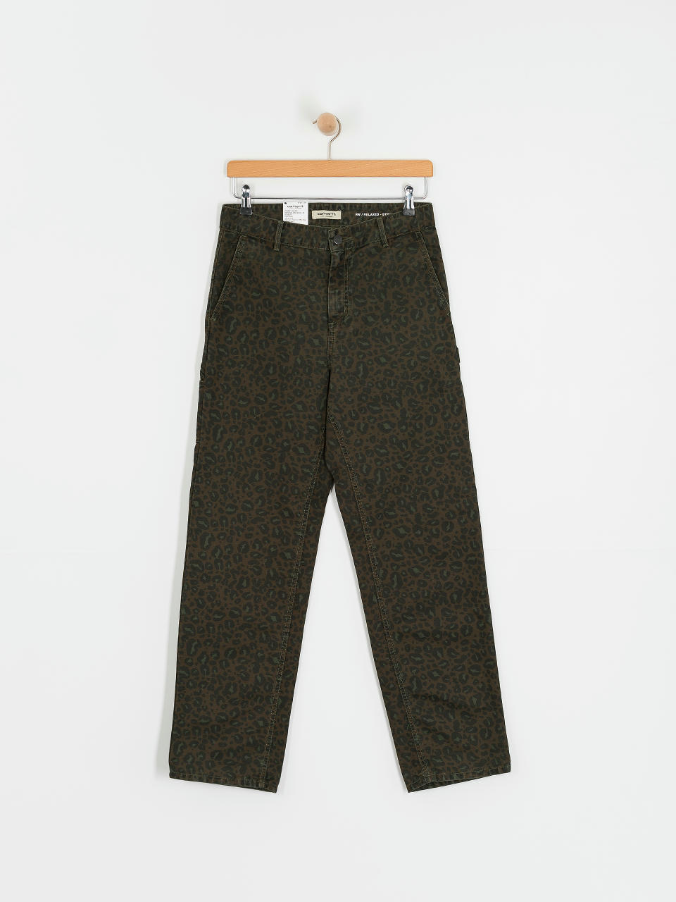 Spodnie Carhartt WIP Leo Pierce Wmn (camo leo/tamarind/office green)