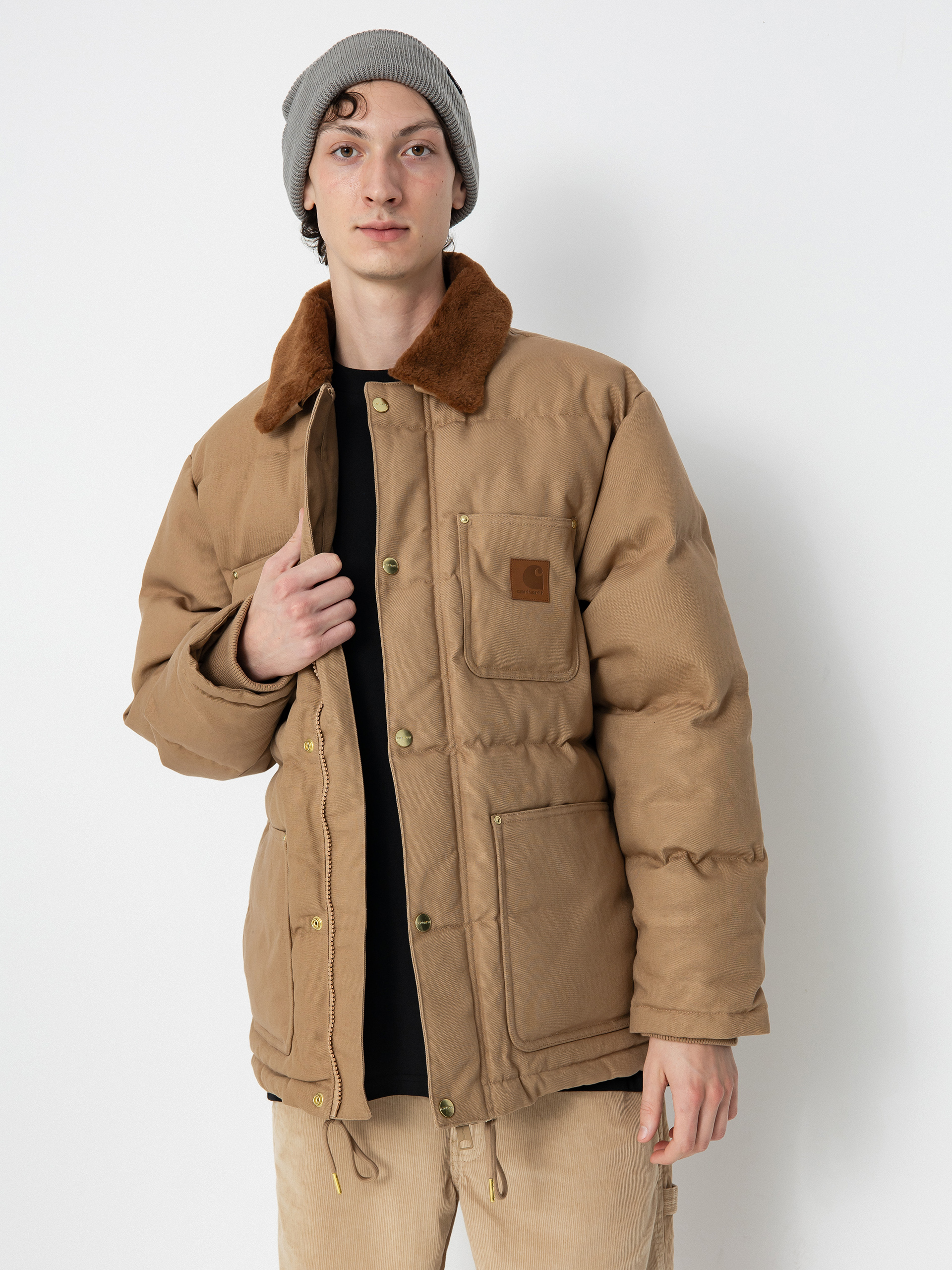 Kurtka Carhartt WIP Rayley - brązowy (peanut)
