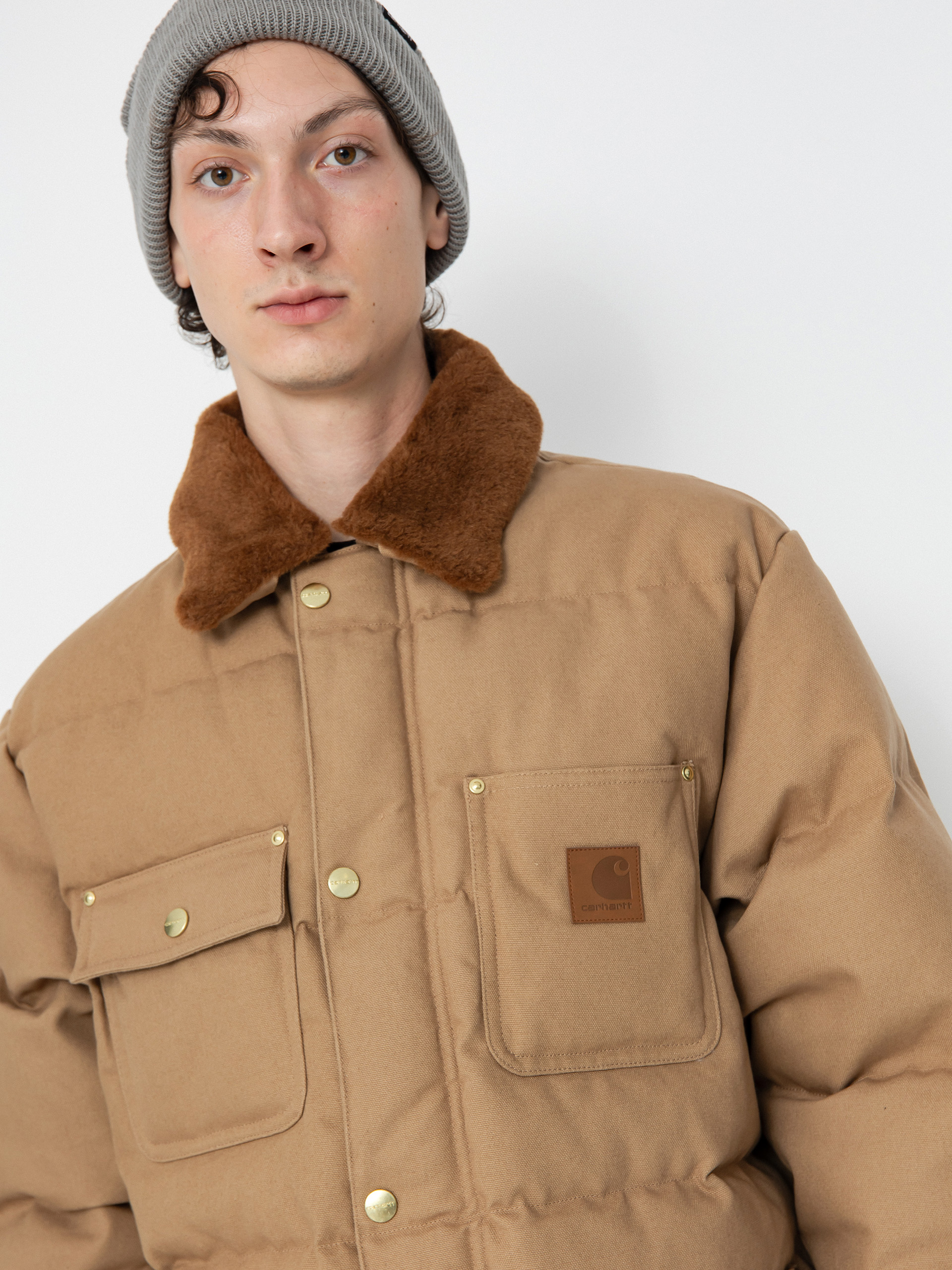 Kurtka Carhartt WIP Rayley - brązowy (peanut)