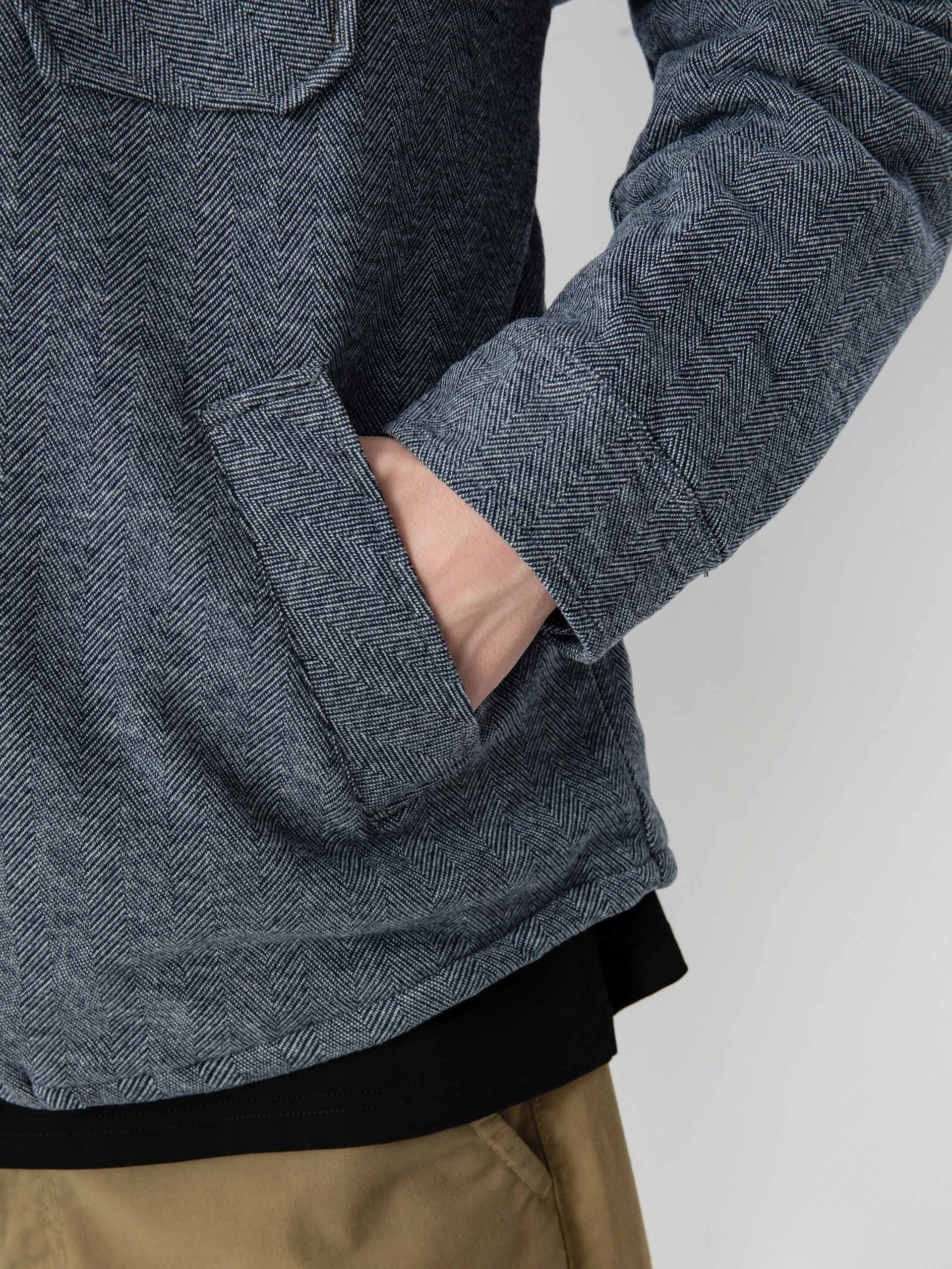 Kurtka Brixton Durham Lined (black herringbone)