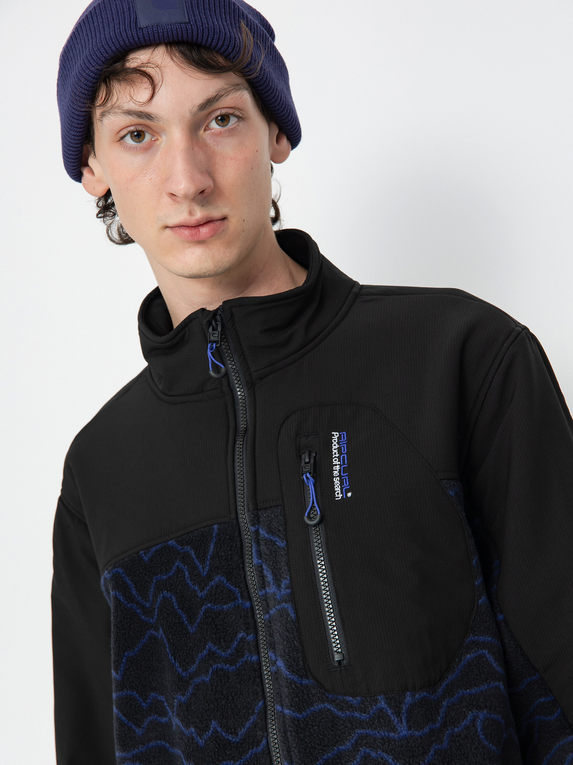 Męski Polar Rip Curl Anti Series Search Zip Crew (black/berry)